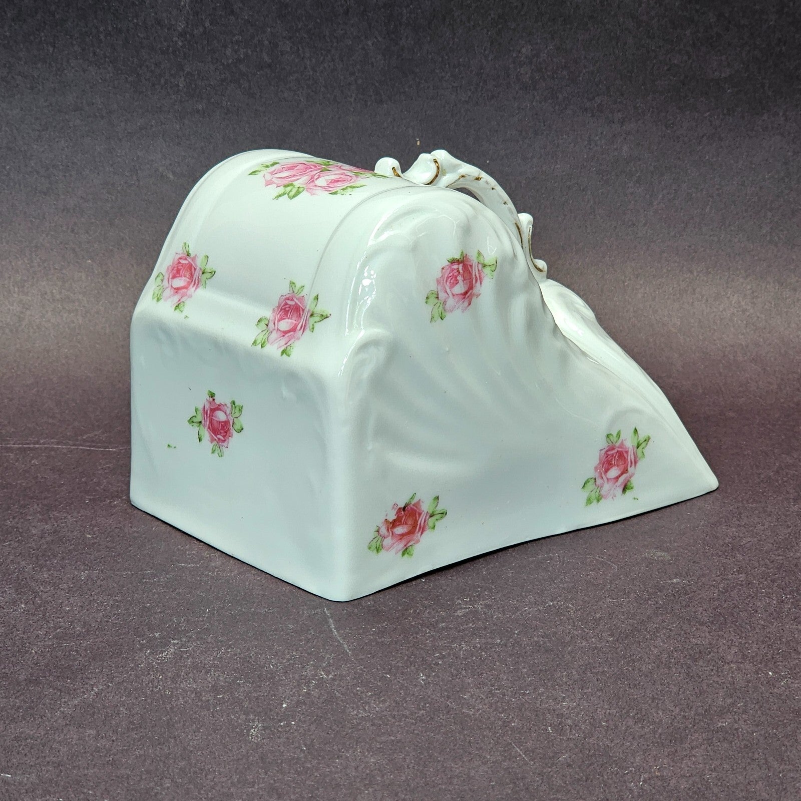 Porcelain Wedge Shaped Cheese Dish Cover (Cover Only)