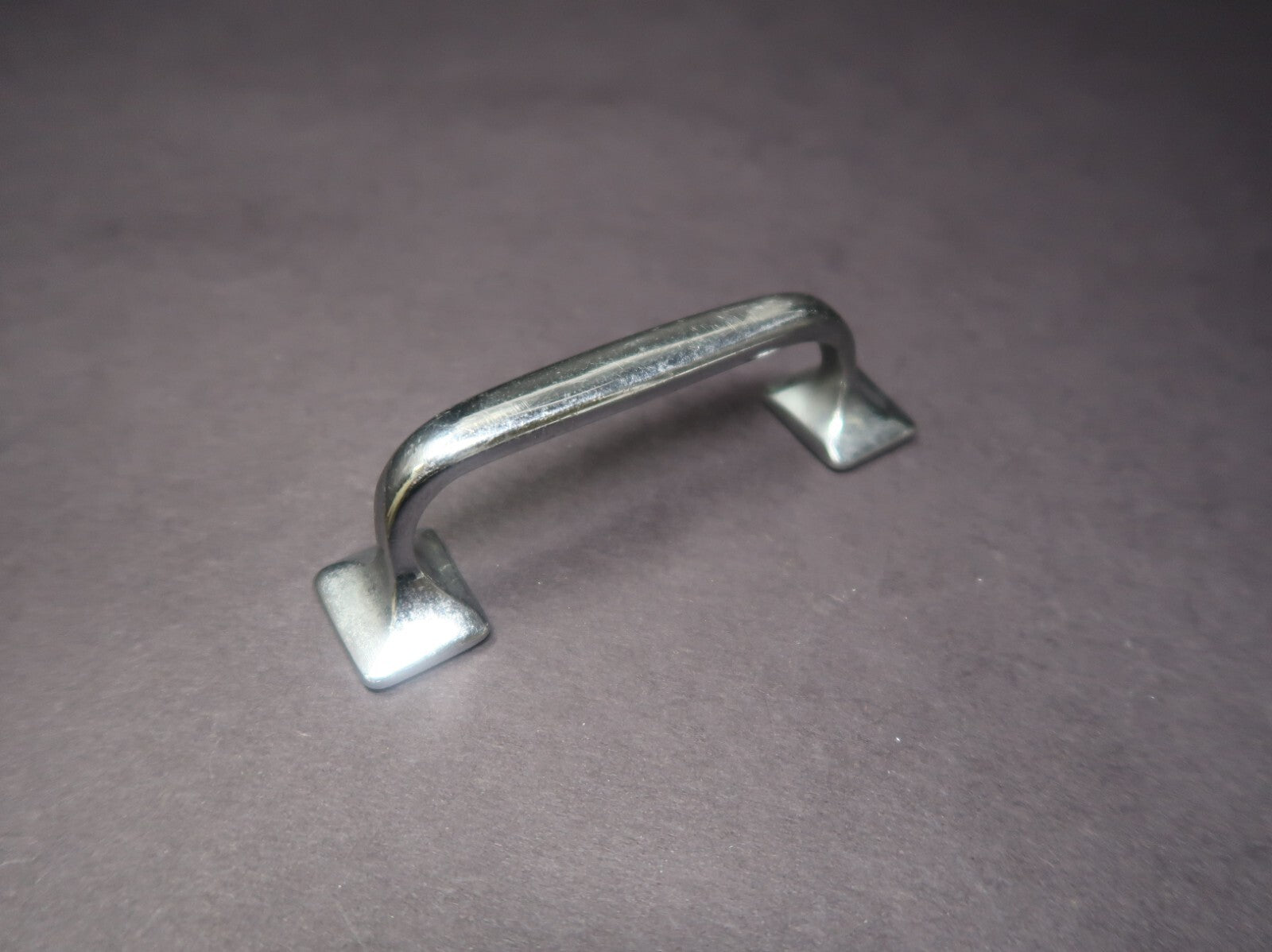 Vintage Chrome Drawer Cabinet Knob Pull 4"