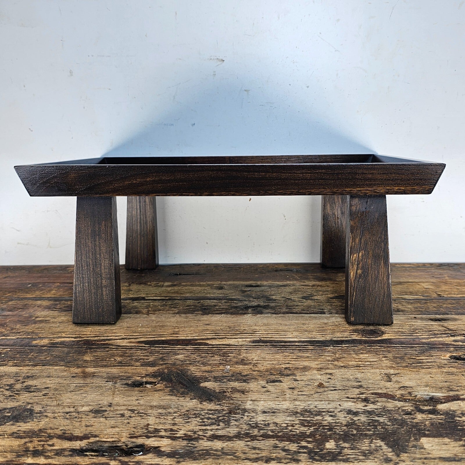 Vintage Japanese Hinoki Wooden Zen Table 13"W × 11.75"D × 4.25"H (3.9 lbs)