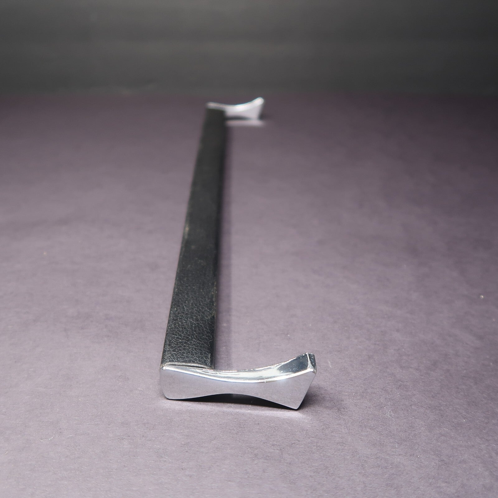 Vintage Cabinet Handle Pull Kitchen Drawer Pull Black & Chrome 15"