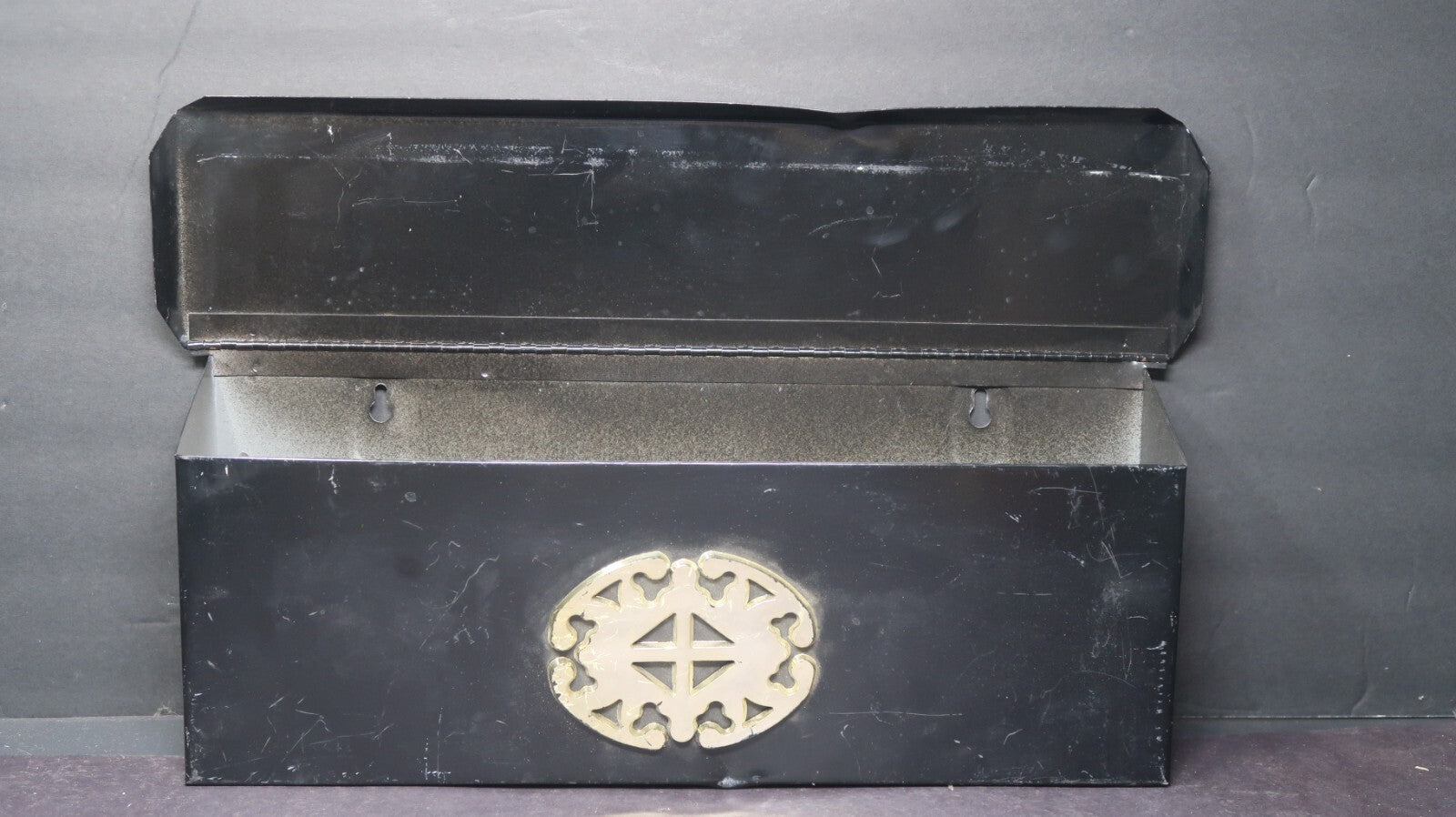 Vintage Wall Mounted Mailbox Flip Top Mail Slot 16.5" W x 3.5" D x 6.25" H