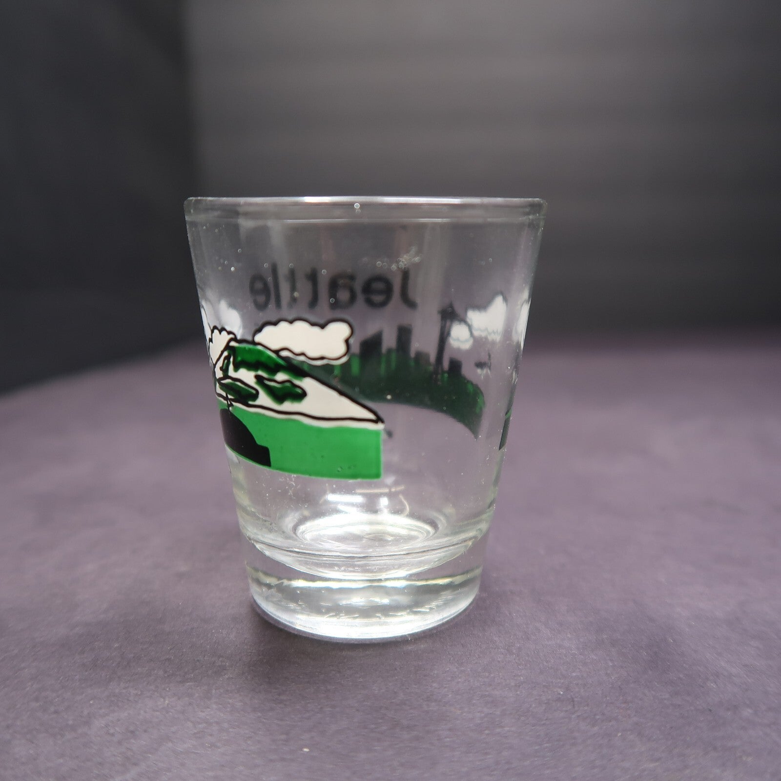 Seattle Skyline Souvenir Clear Shot Glass H 2.28"