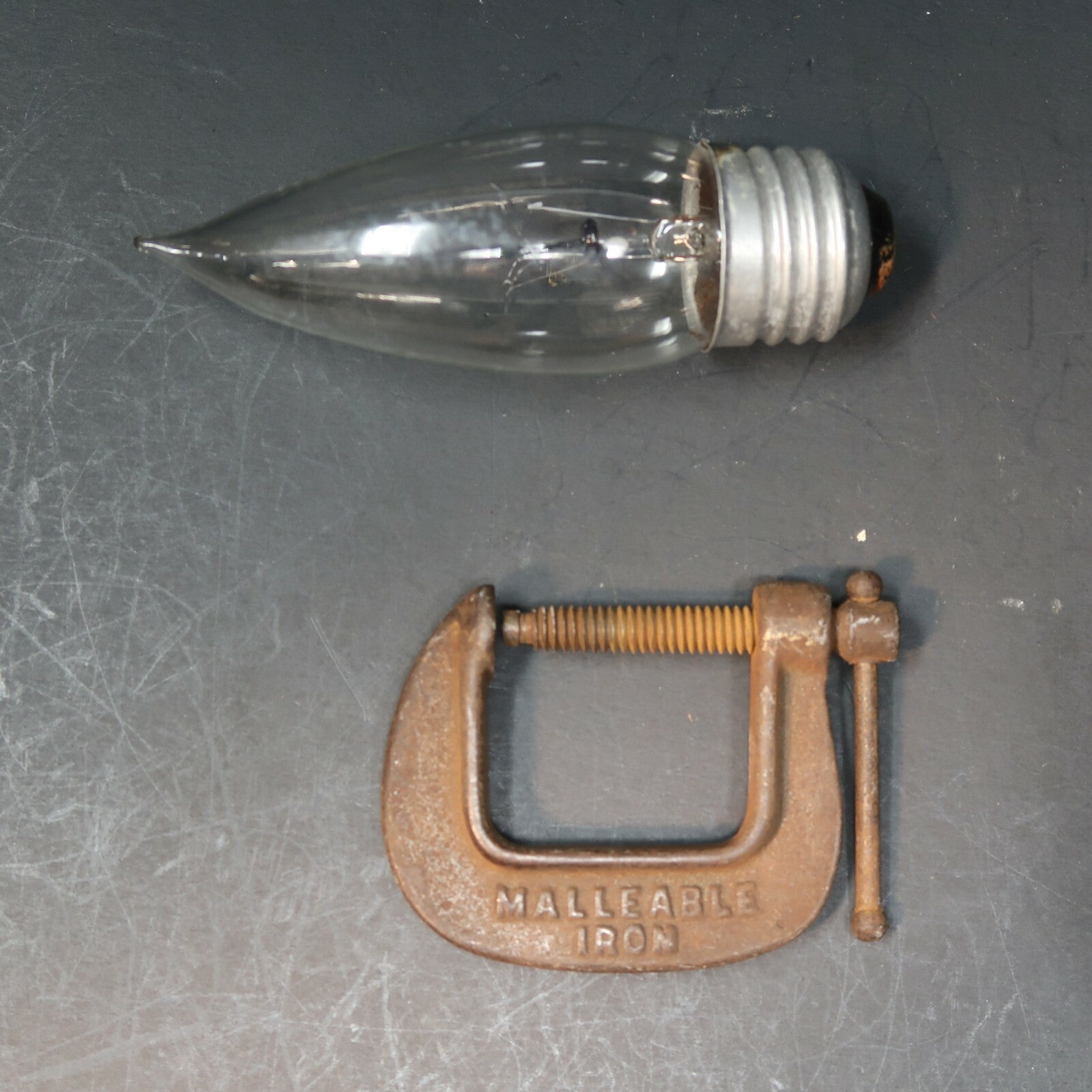 Vintage Small Unbreakable Malleable Iron C Clamp Made in USA