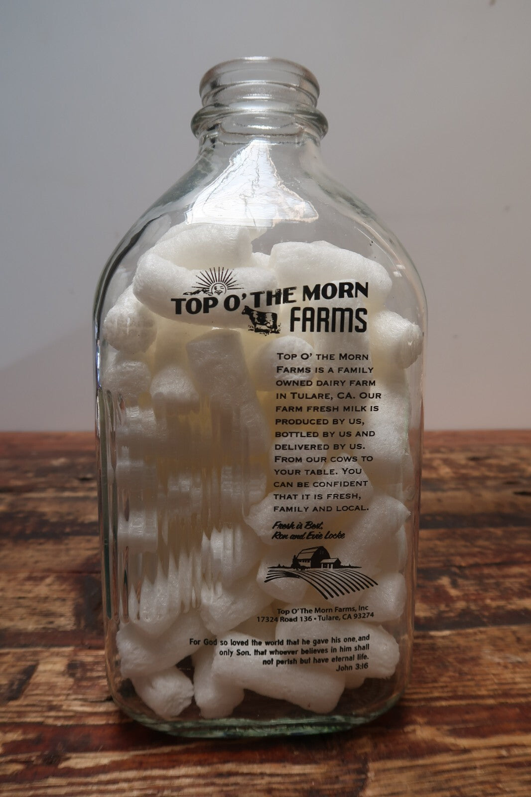 Broguiere's Dairy "Real California Milk"  & Top O’ The Morn Farms Glass Bottles