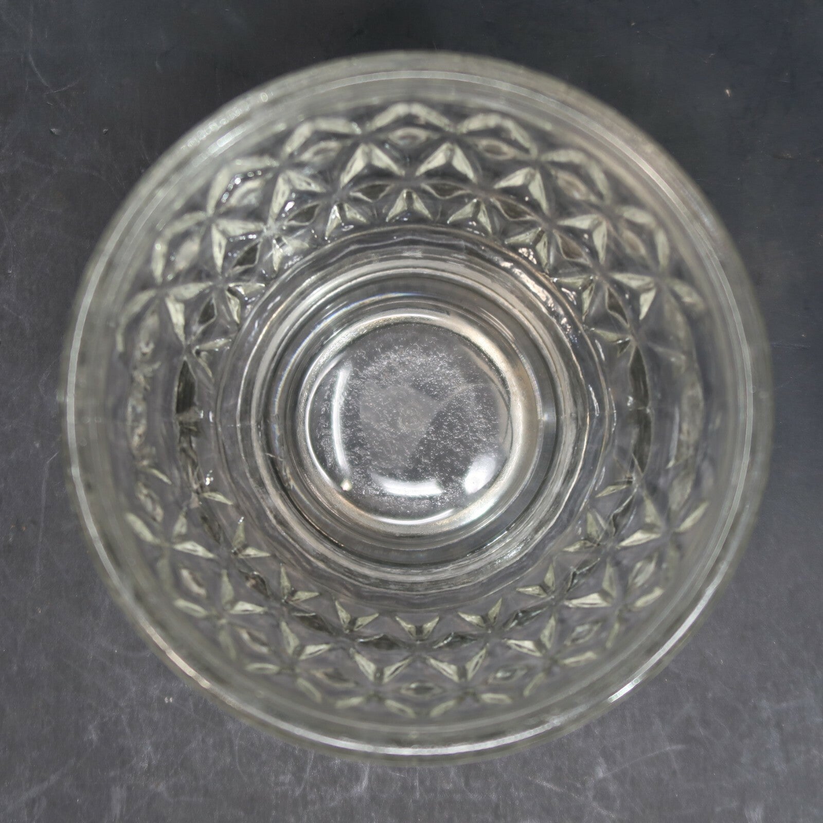 Lot of 3 Vintage 2 Goblet Glasses & 1 Candy Nut Dish Bowl