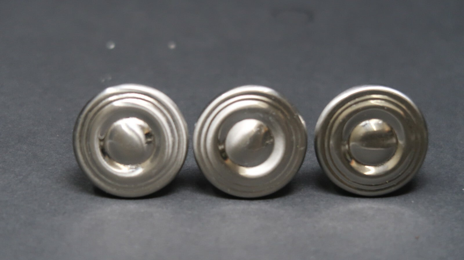 Set of 3 Stainless Steel Cabinet Drawer Knobs Kitchen Pulls 1.2" x 1.2"