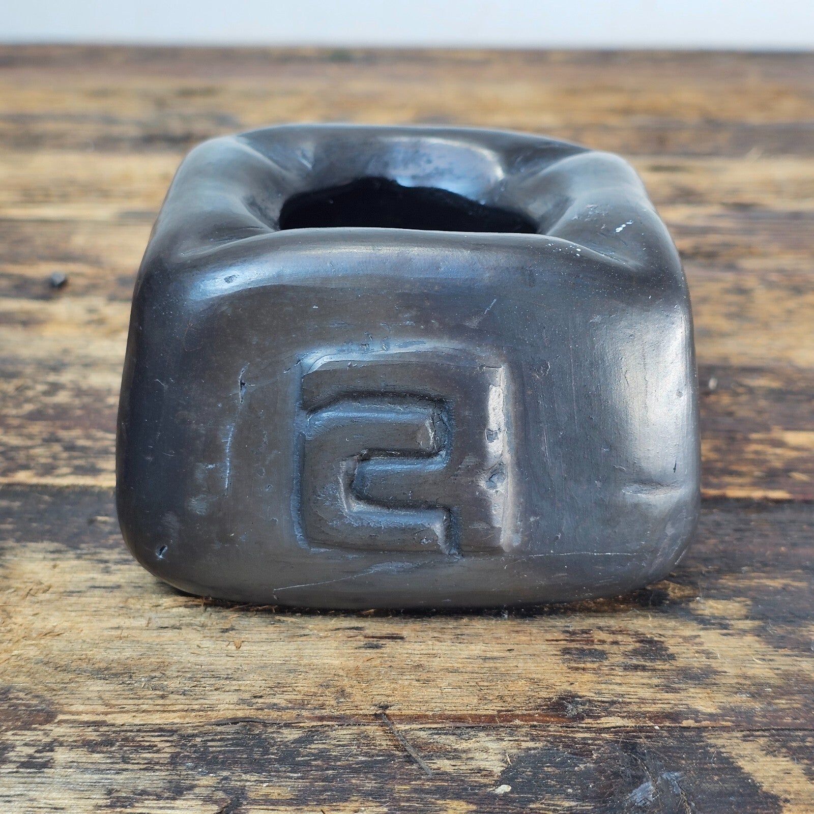 Vintage Oaxaca Black Clay Ashtray Hotel Camino Real In Puerto Vallarta