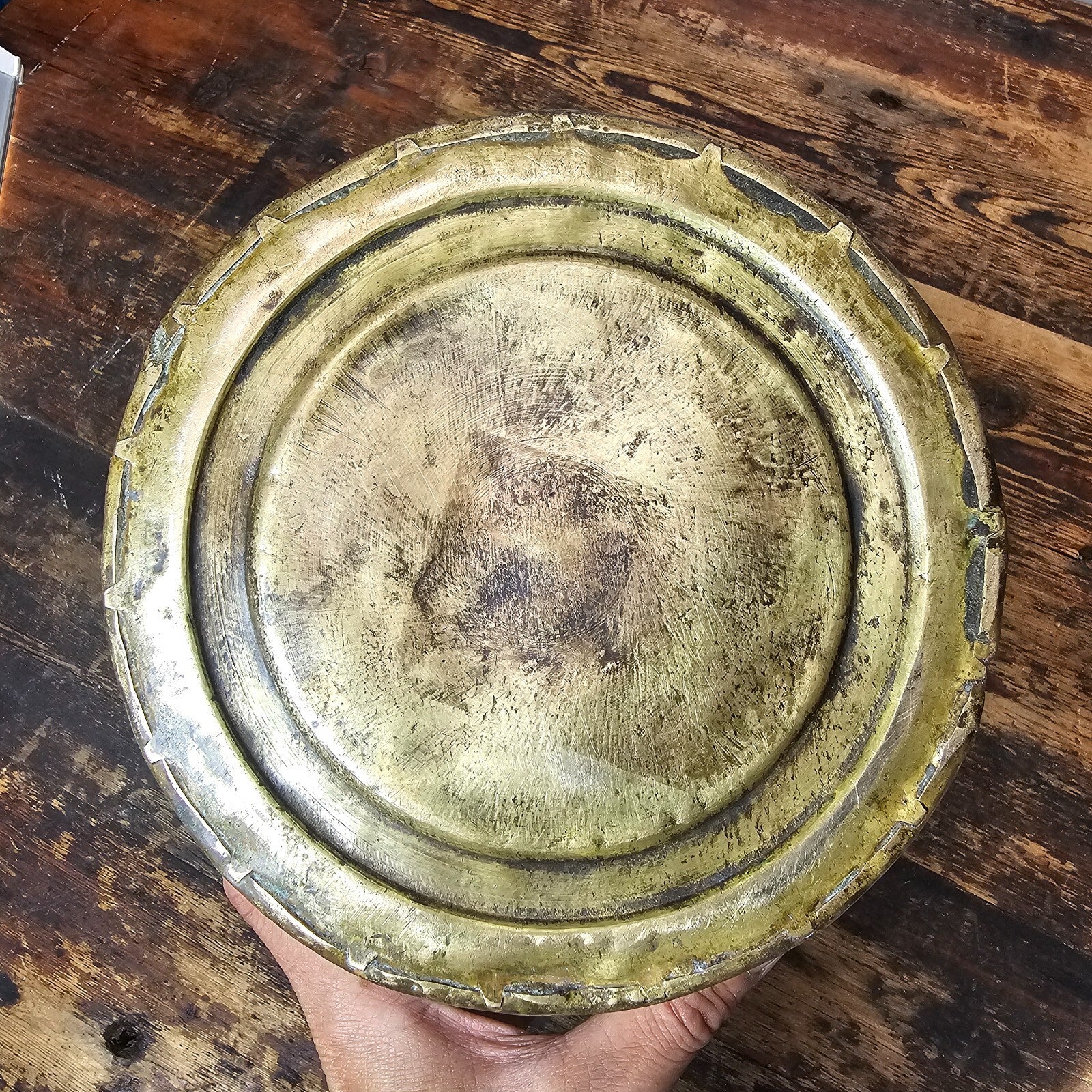 Vintage Traditional Indian Brass Milk Oil Pot 1.3 Gal