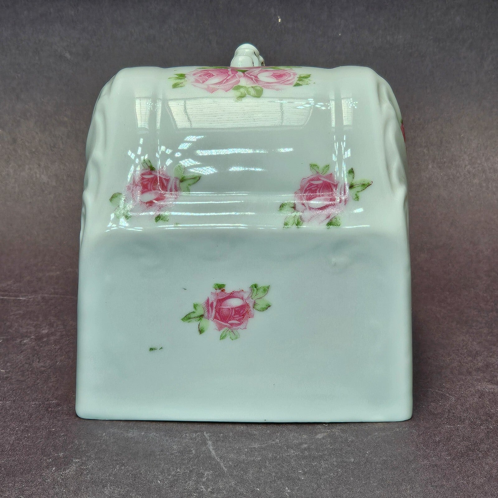 Porcelain Wedge Shaped Cheese Dish Cover (Cover Only)