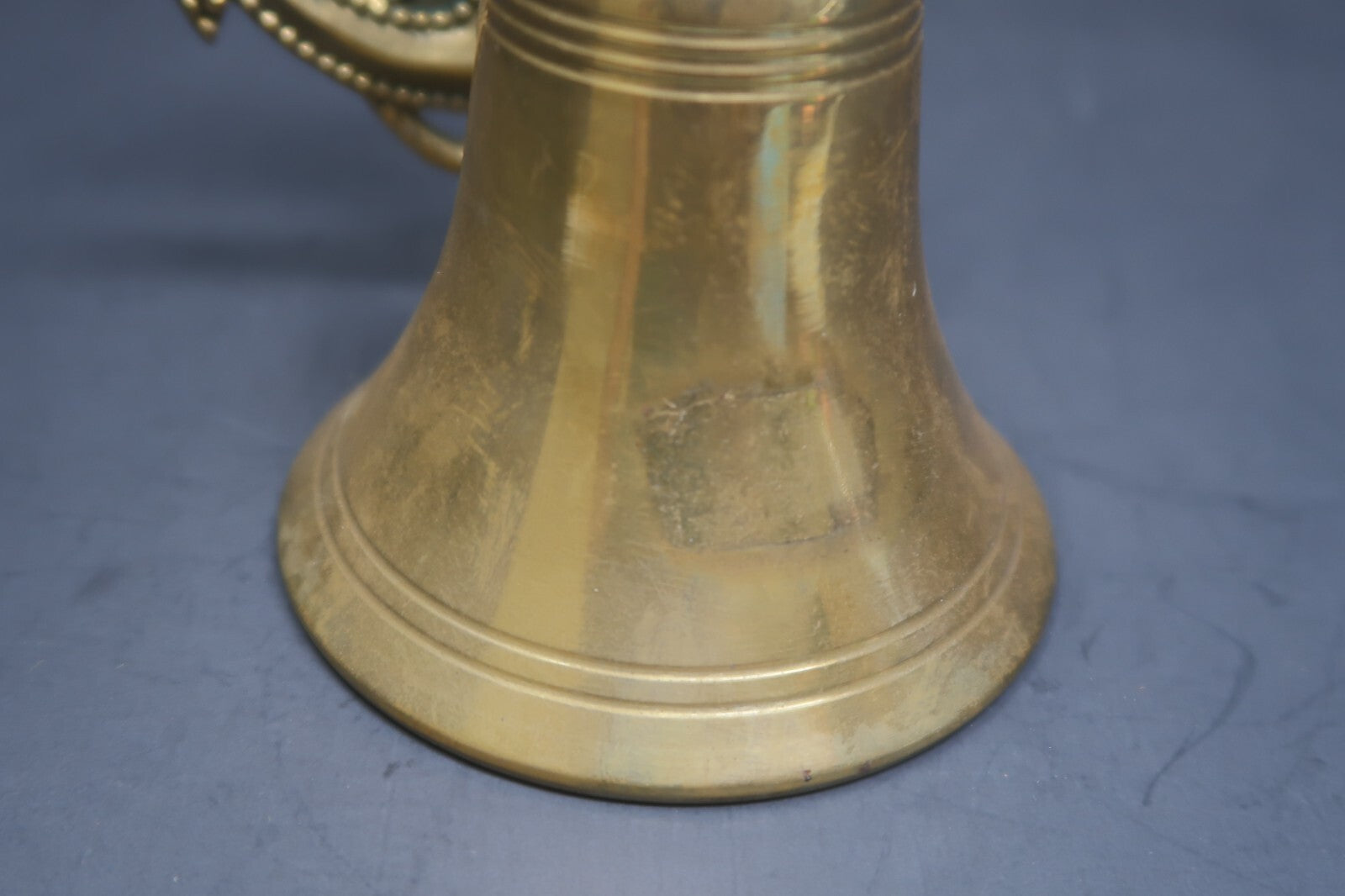 Vintage Brass Anchor Bell Wall Mount H 4.75" x D 3.5" x W 3.25" (1 lb)