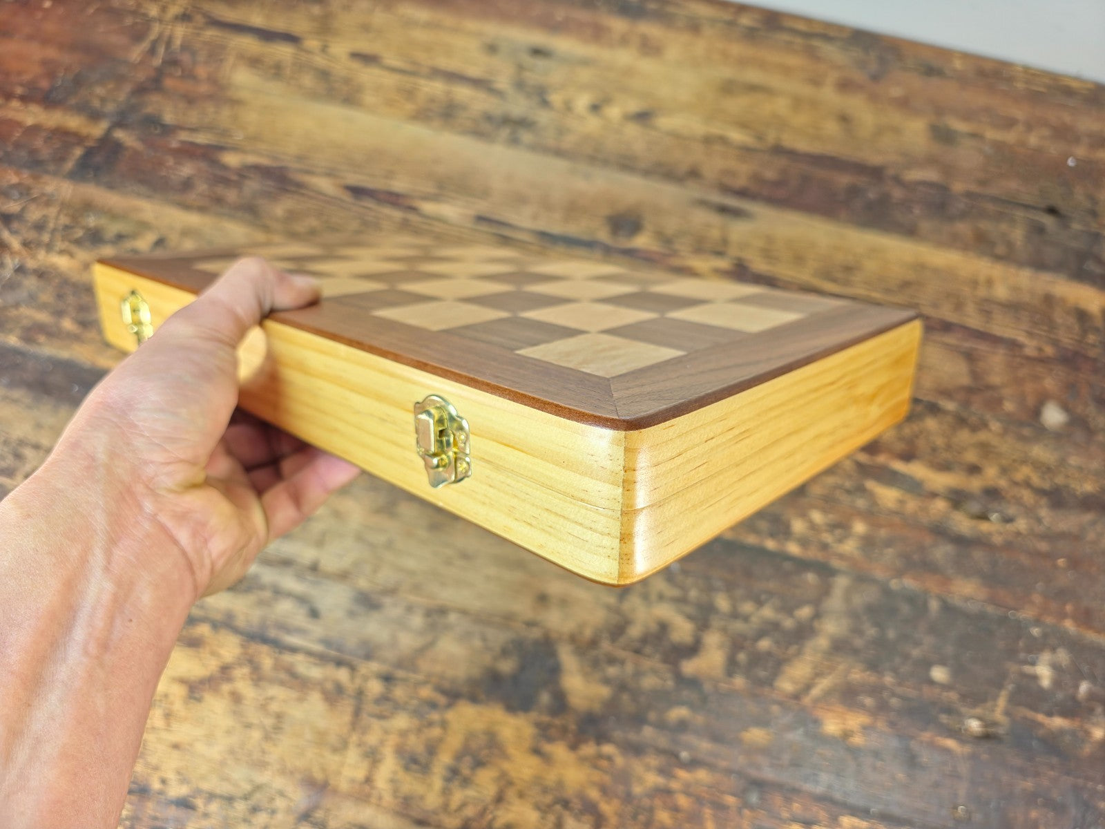 Handcrafted Wooden Folding Chess Set | 34 Pieces (Includes Extra Queens)
