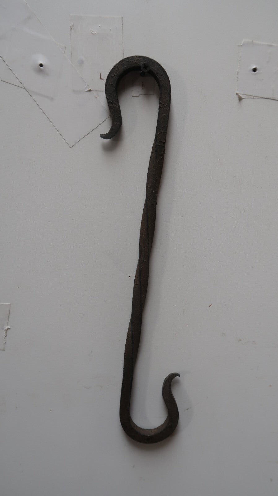 Hand Forged 14.25" Iron S Hook Blacksmith Vintage