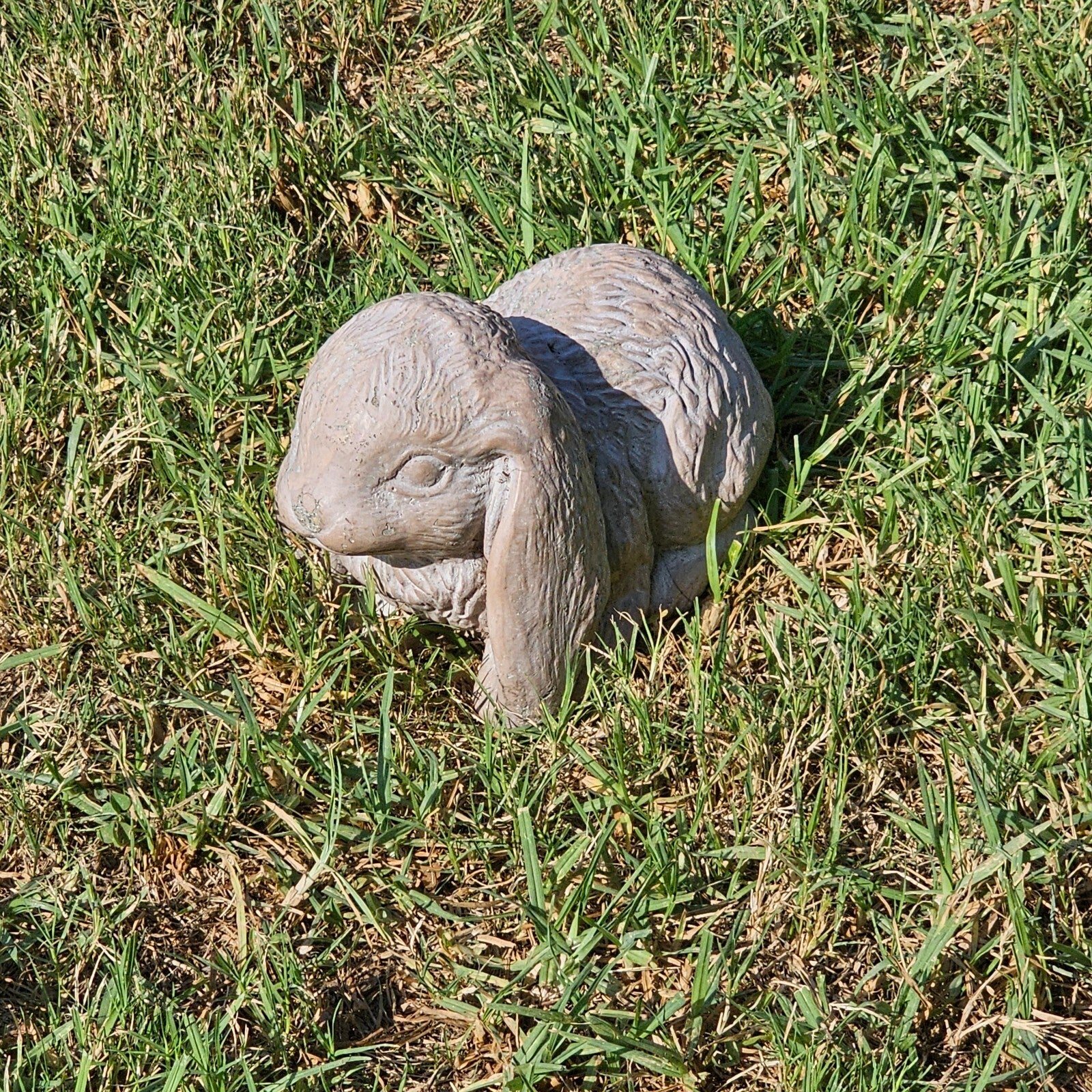 Concrete Lop Eared Rabbit Bunny Garden Statue 10"L x 5.5"W x 6.5"H