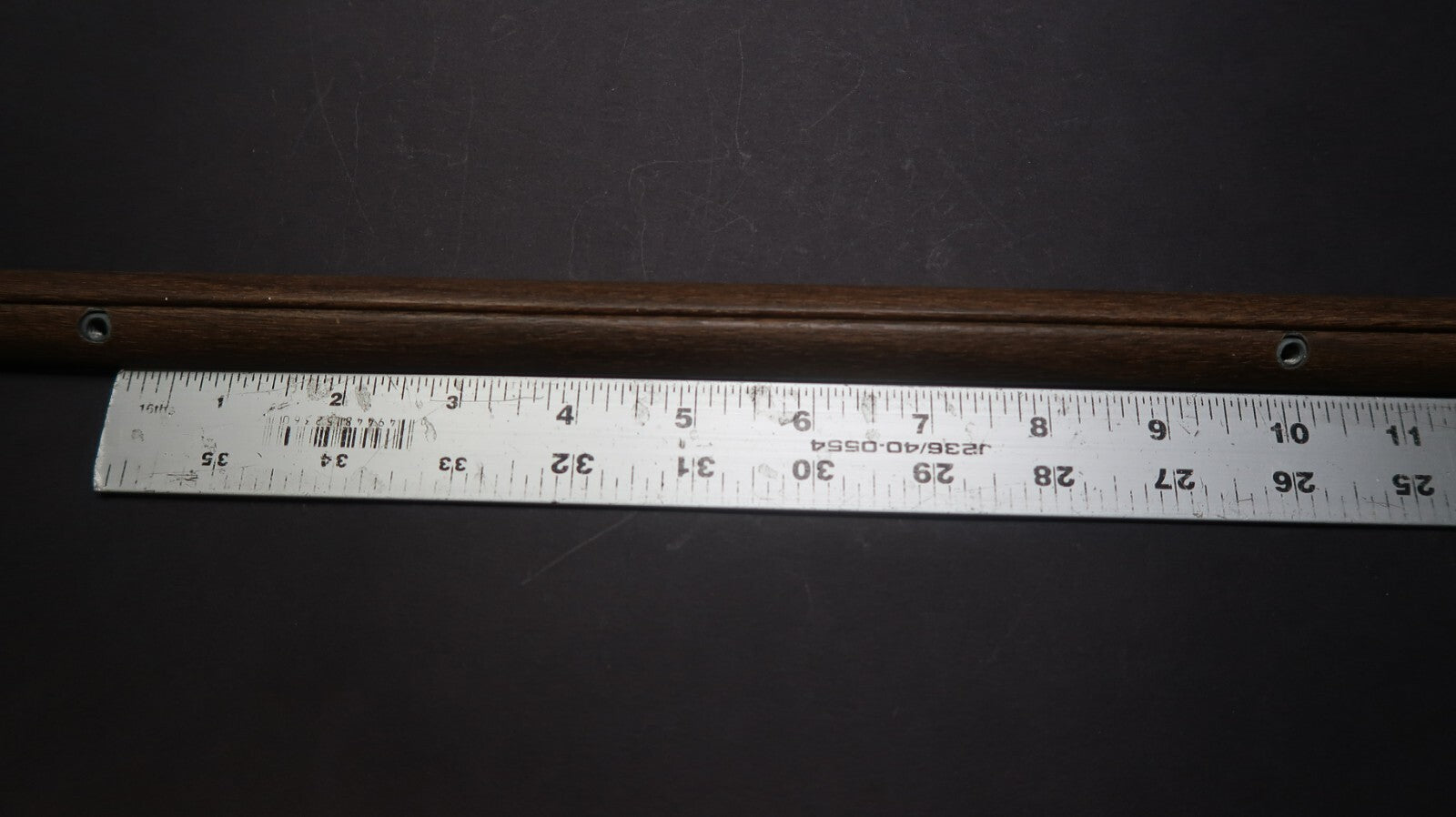 Vintage Cabinet Handle Pull Kitchen Drawer Pull Wood Grain & Chrome 14"