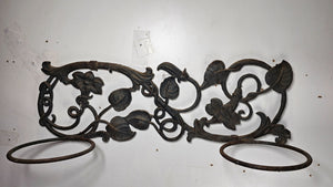 Victorian Style Cast Iron Wall Planter with Ivy Design  28.5"L x 9.5"H x 8.5"D