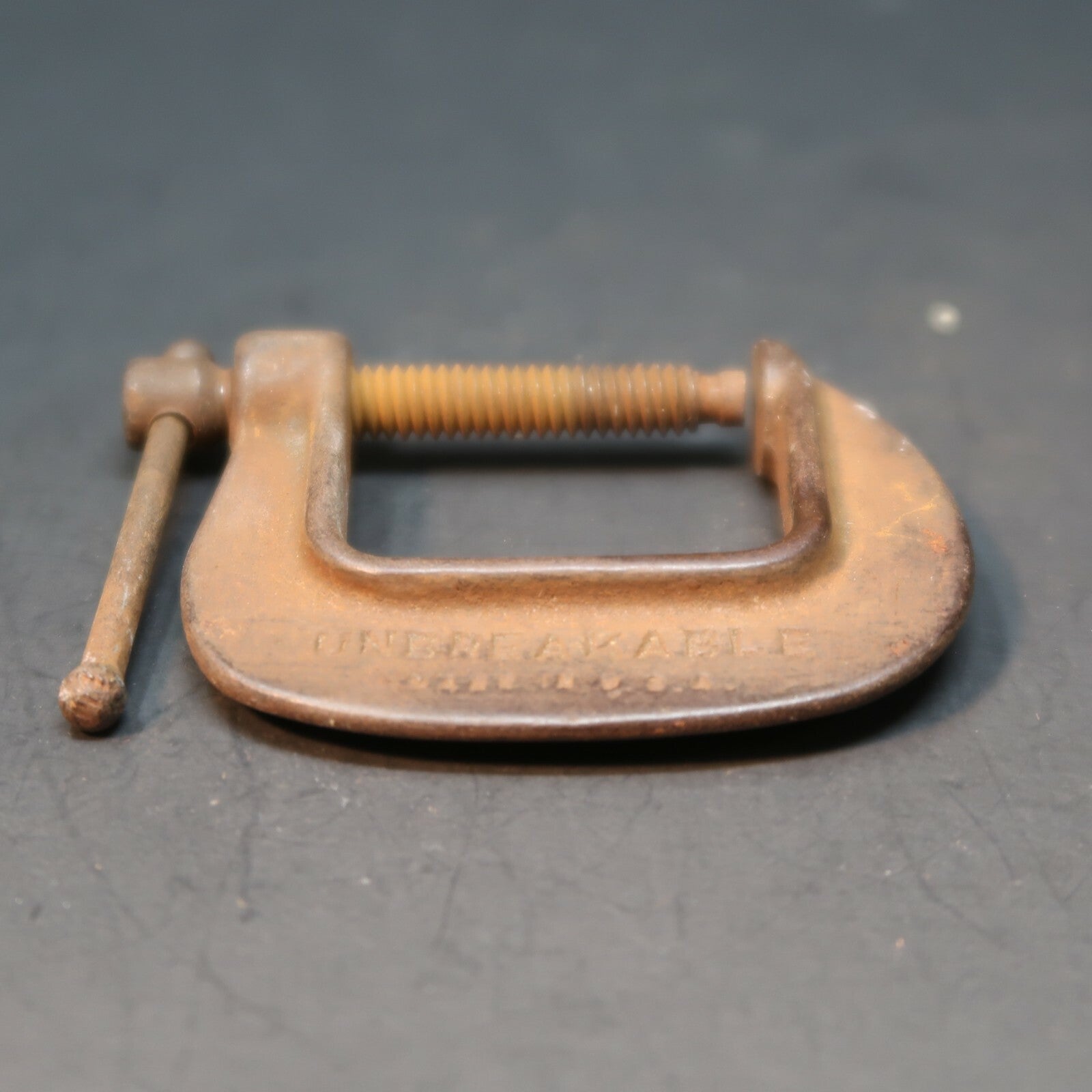 Vintage Small Unbreakable Malleable Iron C Clamp Made in USA