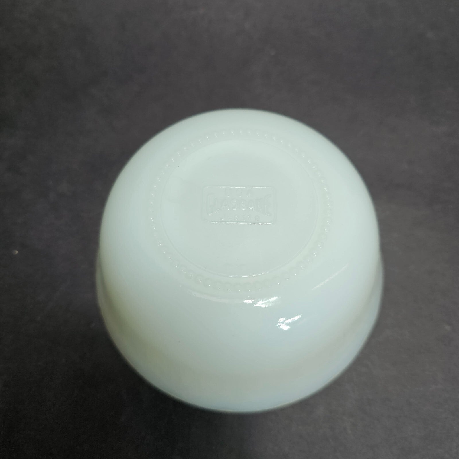 Vintage Milk Glass Glasbake Bowl # J-2019 Dipping Mixing Bowl 4.75" Dia x 2" H
