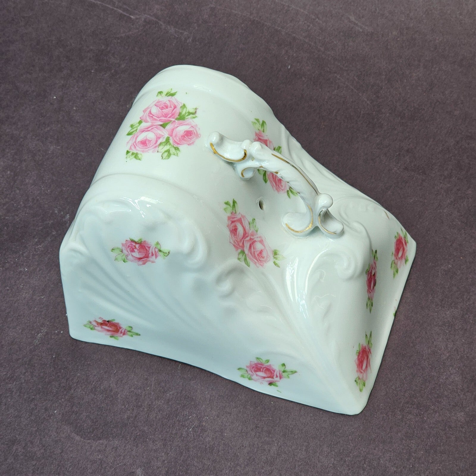 Porcelain Wedge Shaped Cheese Dish Cover (Cover Only)
