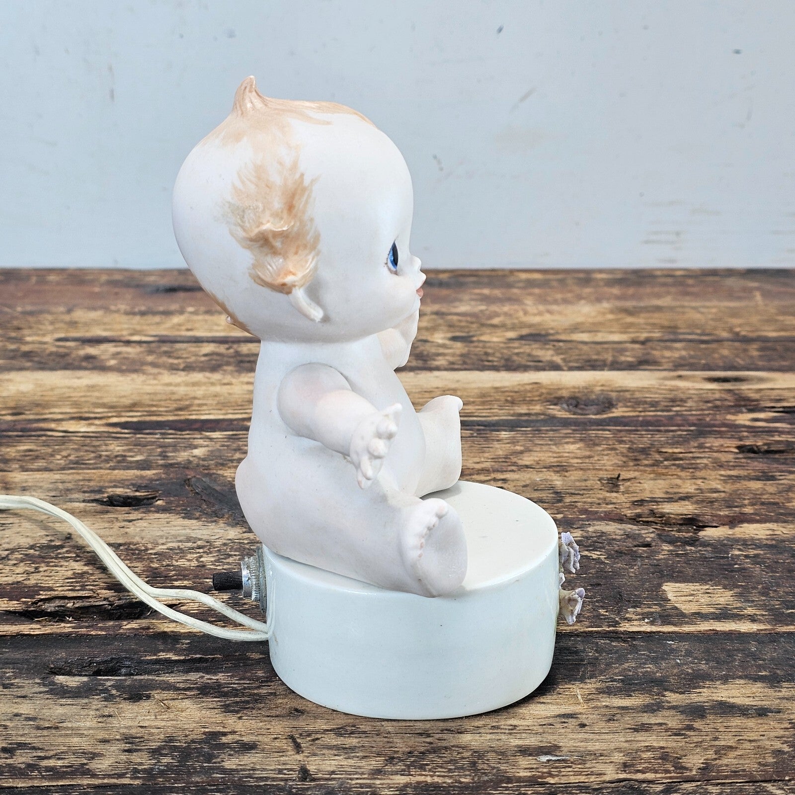 Vintage Kewpie Baby Doll Bisque Lamp
