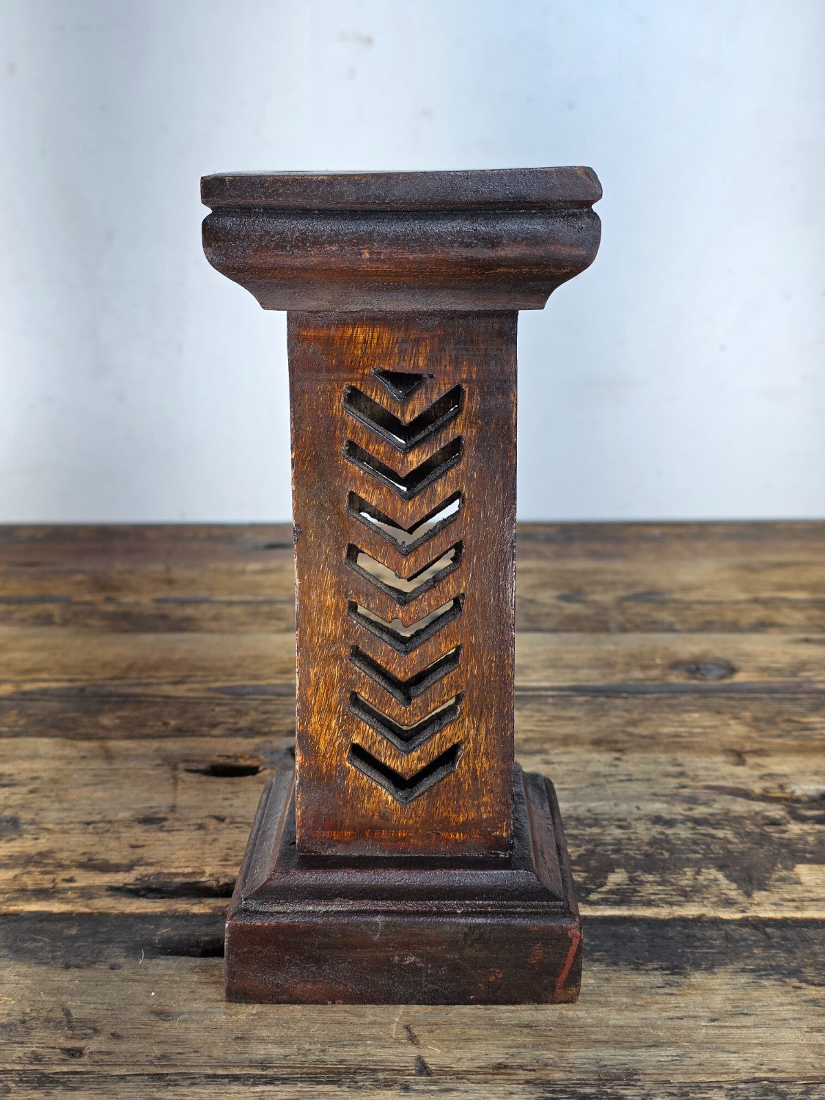 Handcrafted in India | Rustic Wooden Candle Holder