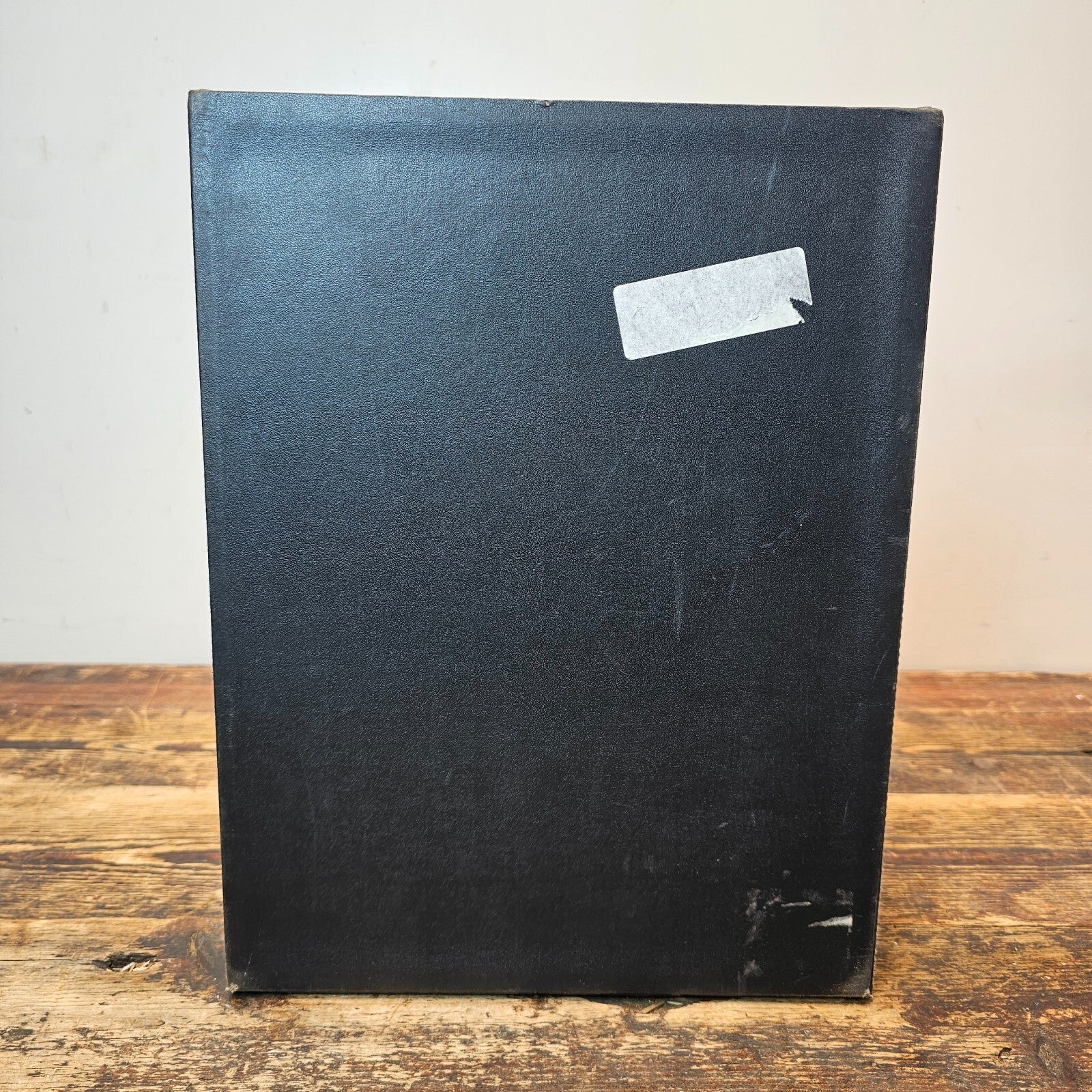 Black Leather Style Letter / Paper Tray Desk Organizer 13"L x 10"W x 4"H