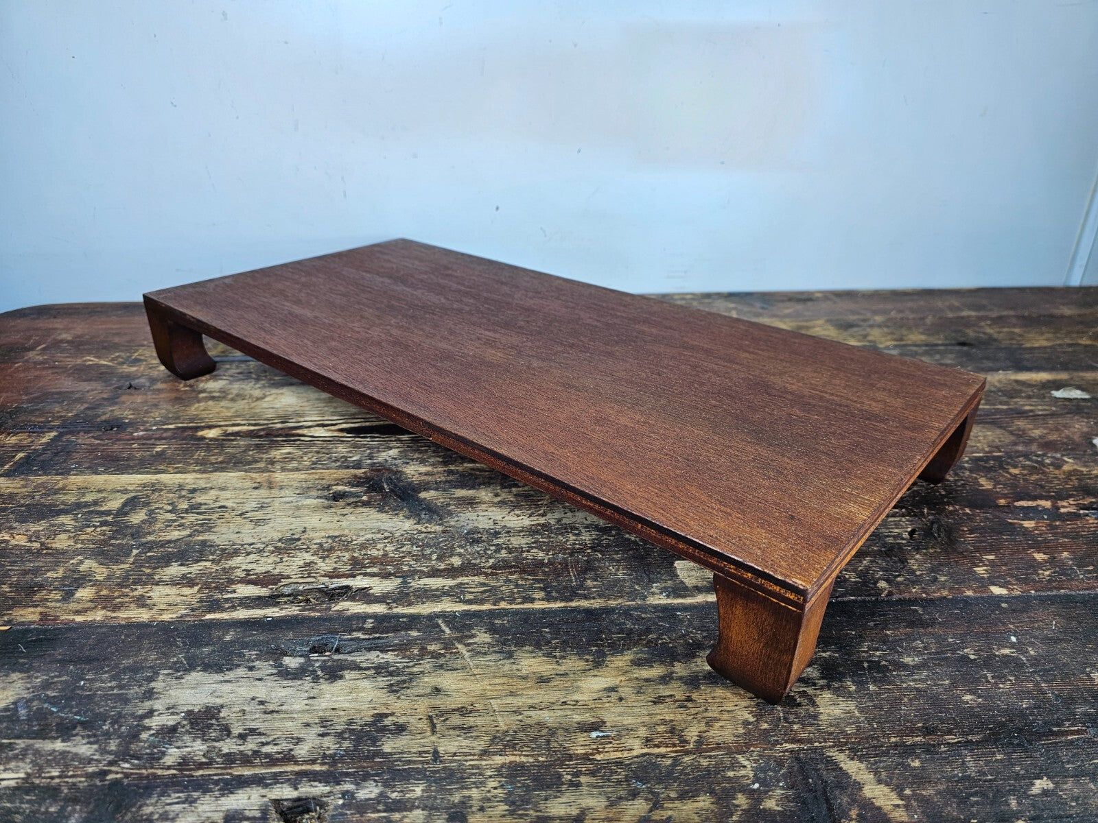 Japanese Wooden Ikebana Vase Bonsai Display Stand With Legs