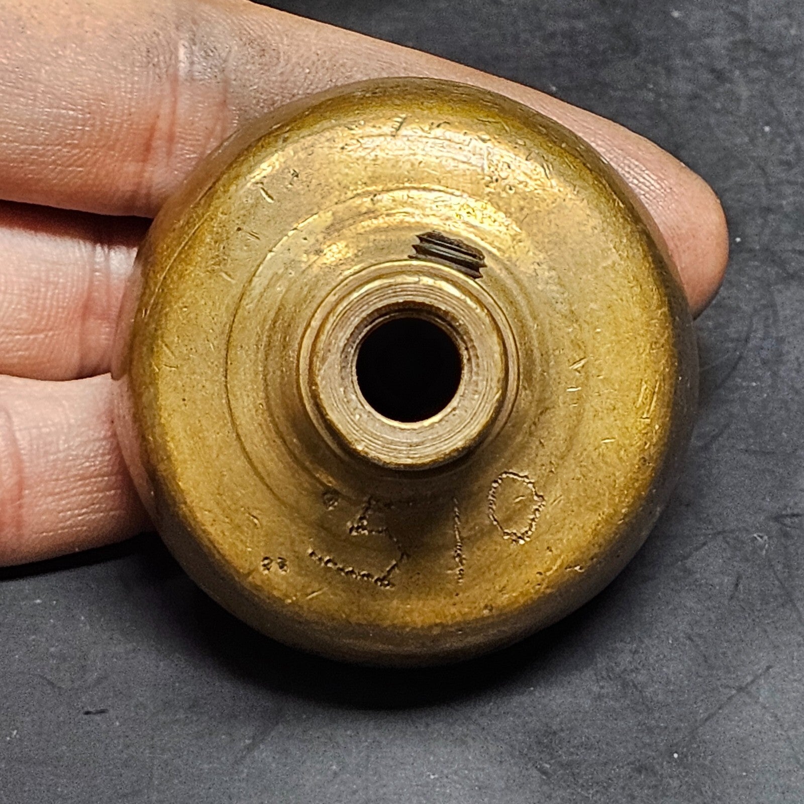 Vintage Single Door Knob Solid Brass (10 oz.)
