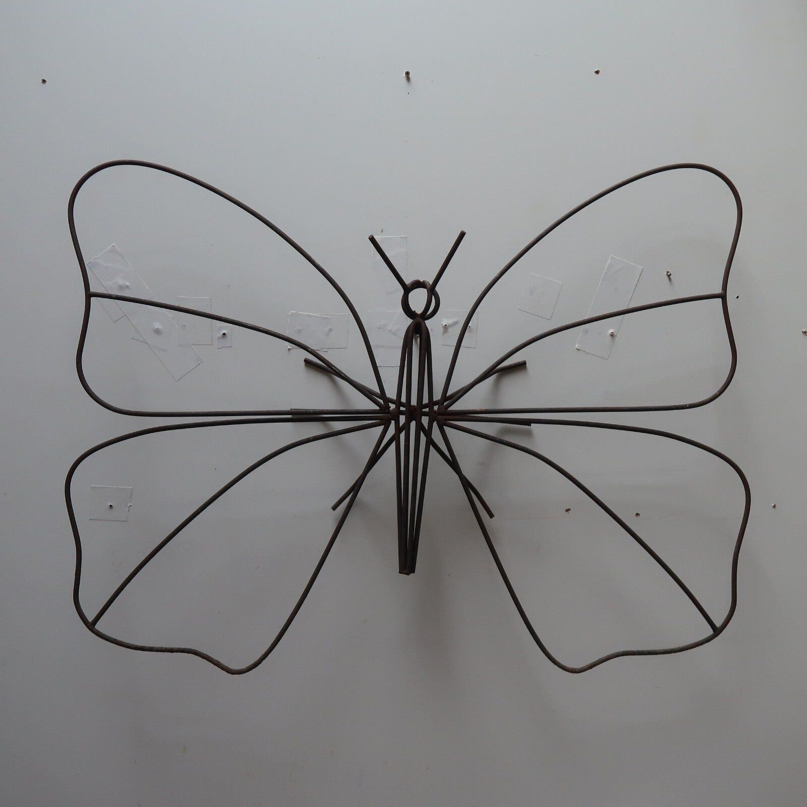 Large Wire Metal Butterfly Yard Garden Decor Outdoor Lawn Wall Art W 34" x H 26"