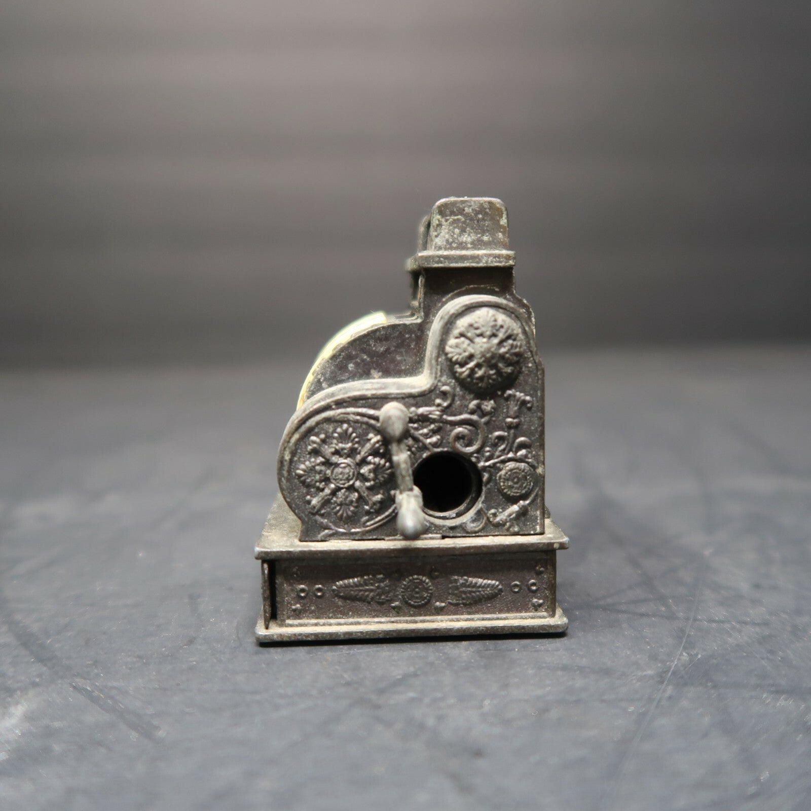 Vintage Play Me National Contado Cash Register Pencil Sharpener Made In Spain