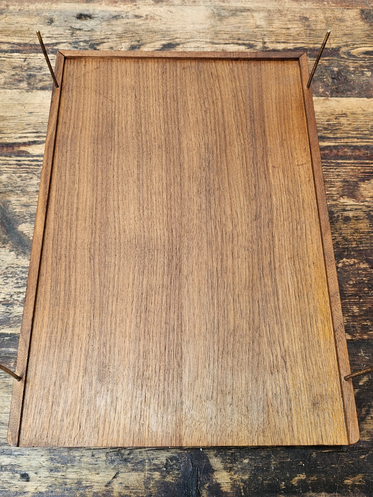 Carver Wood Products Solid Wood 2-Tier Desk Tray Set Mid-Century Modern