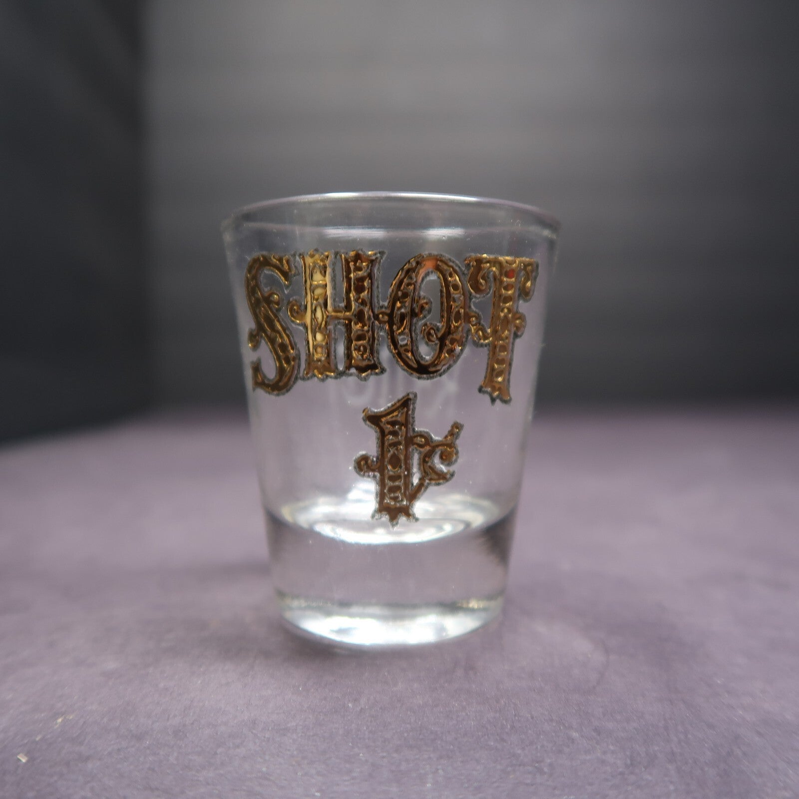 Culver 22 K Gold "Shot 1 Cent" Shot Glass H 2.3"