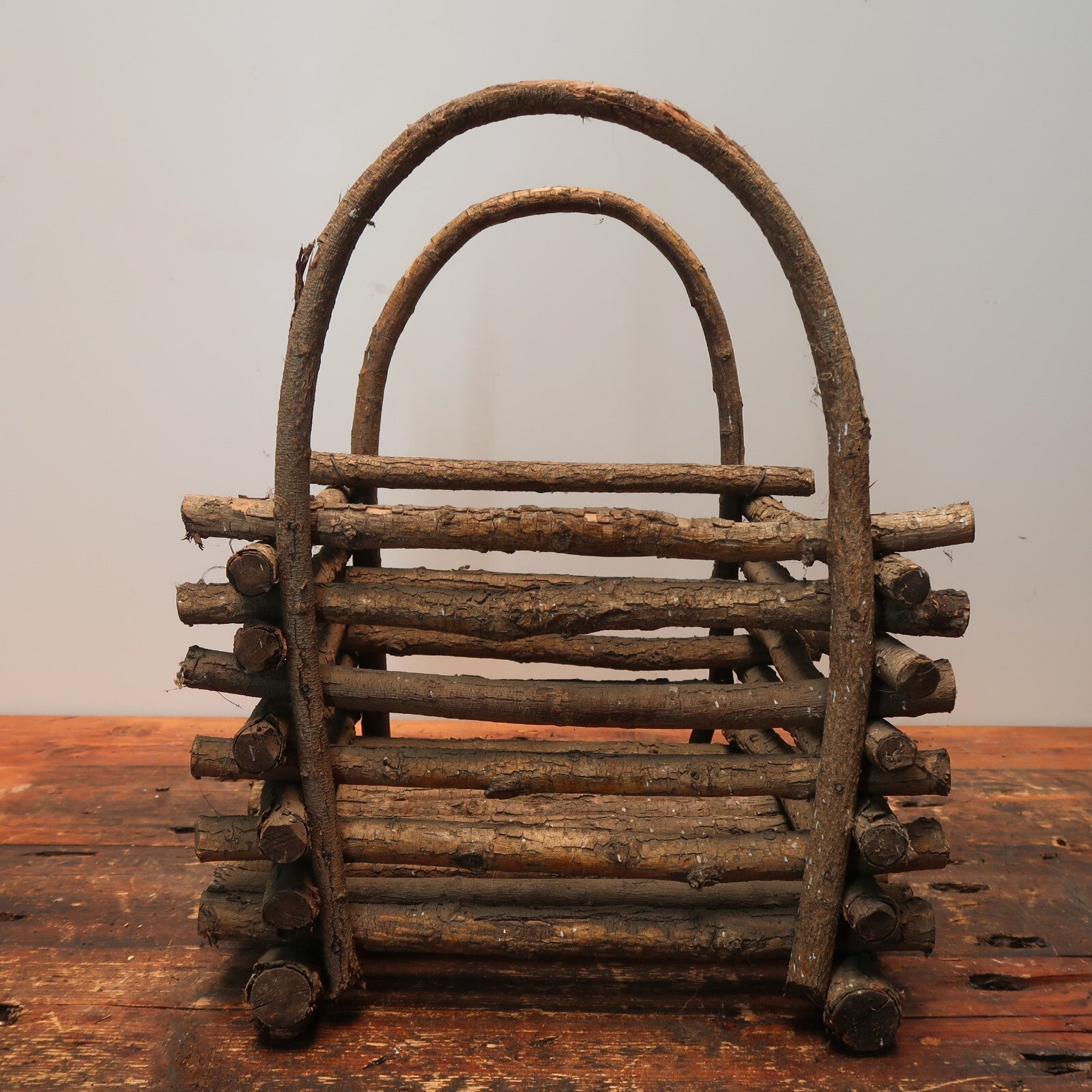 Vintage Tree Branch Basket Plant Pot Basket 12" x 12" x H 15" (19" w Handle)