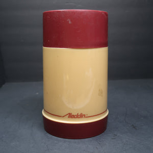 Aladdin Wide Mouth Pint Travel Thermos Bottle Container Wine Tan
