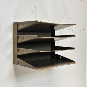 Vintage 4-Tier Wall-Mounted / Desktop Steel File Organizer