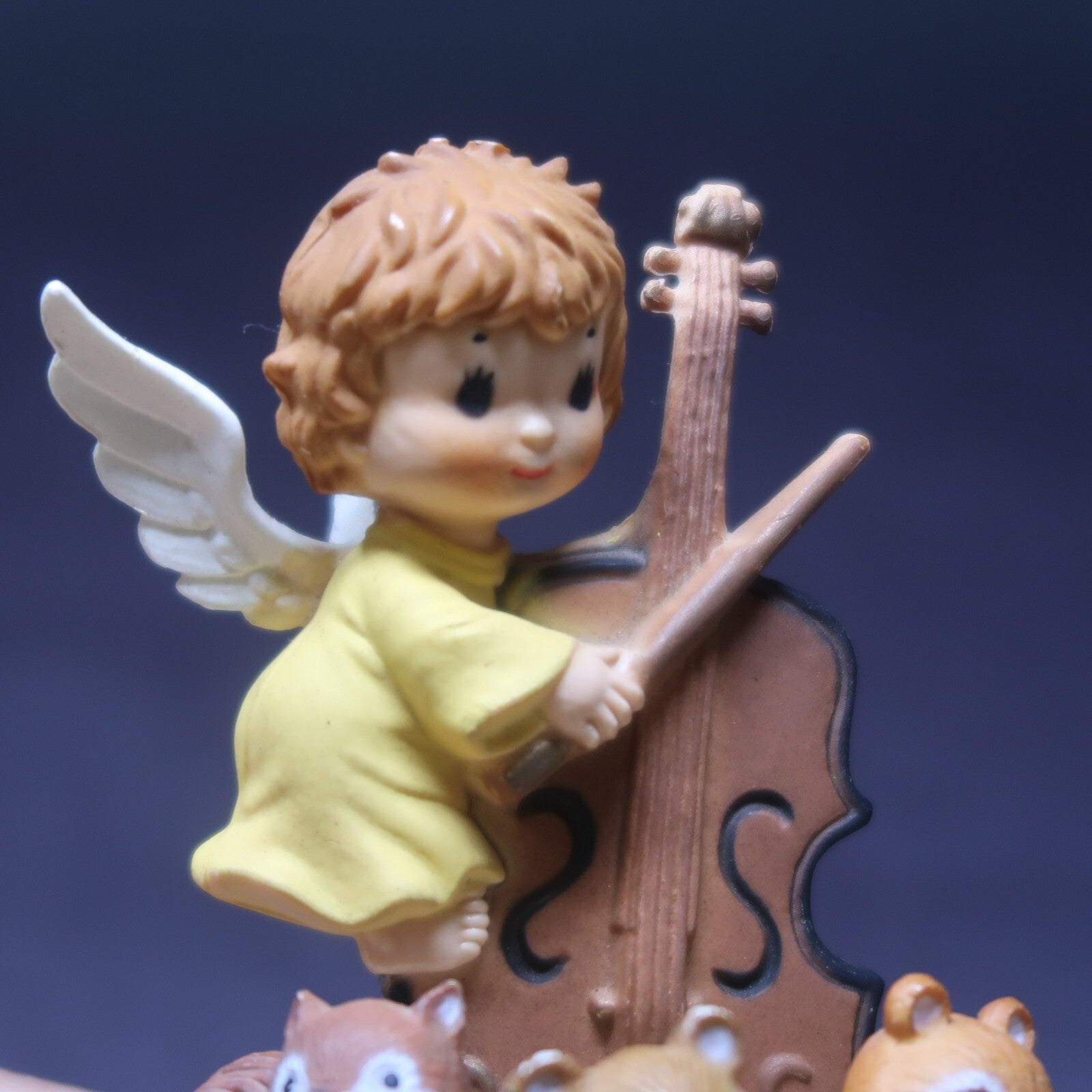 Christmas Angel Music Box with Bear Squirrel & Racoon " A Christmas Festival "