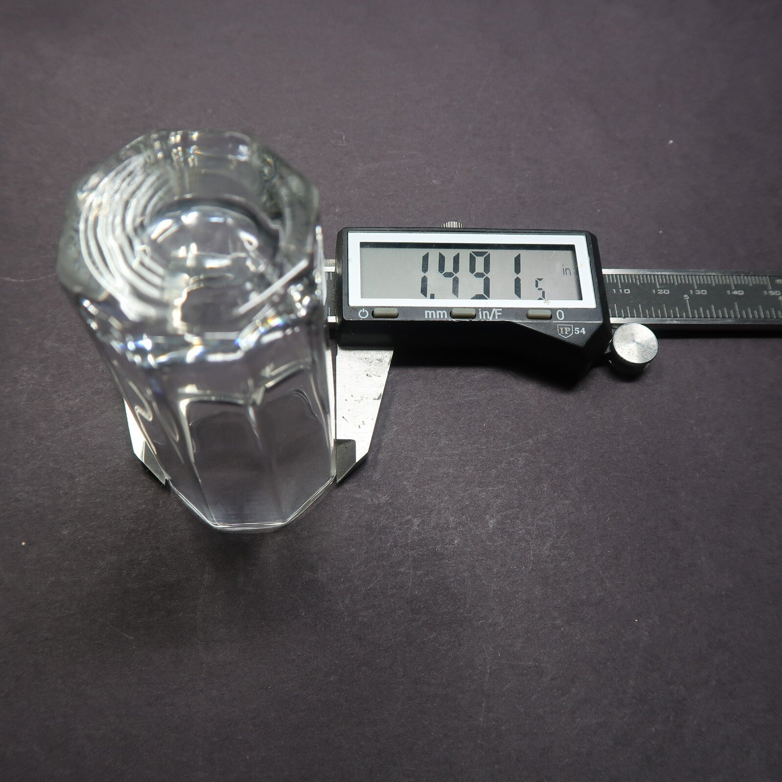 TUACA Liqueur Etched Octagonal Shot Glass H 3.3"