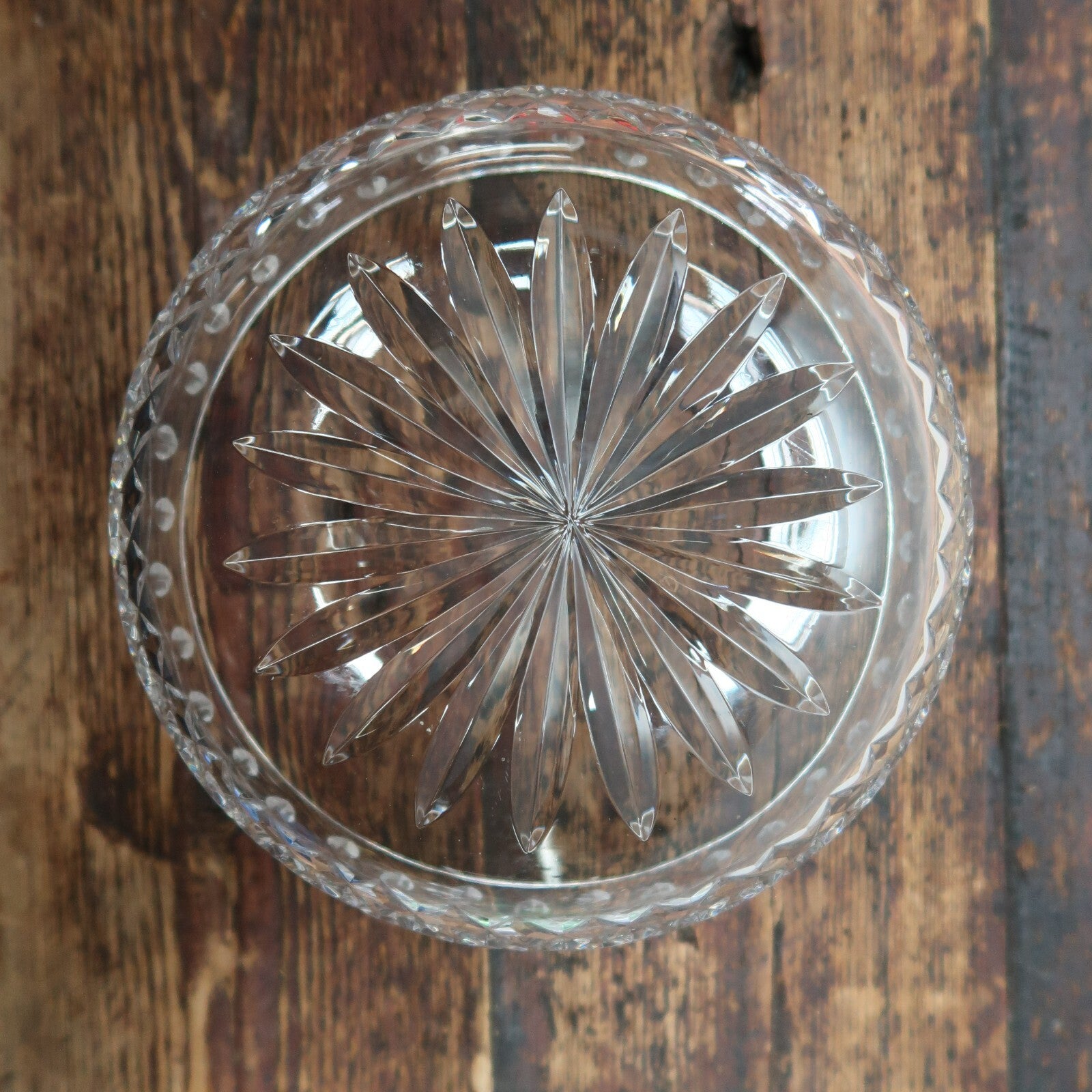 Waterford Ireland Cut Crystal Glass Bowl 7" x 7" x H 3.75"