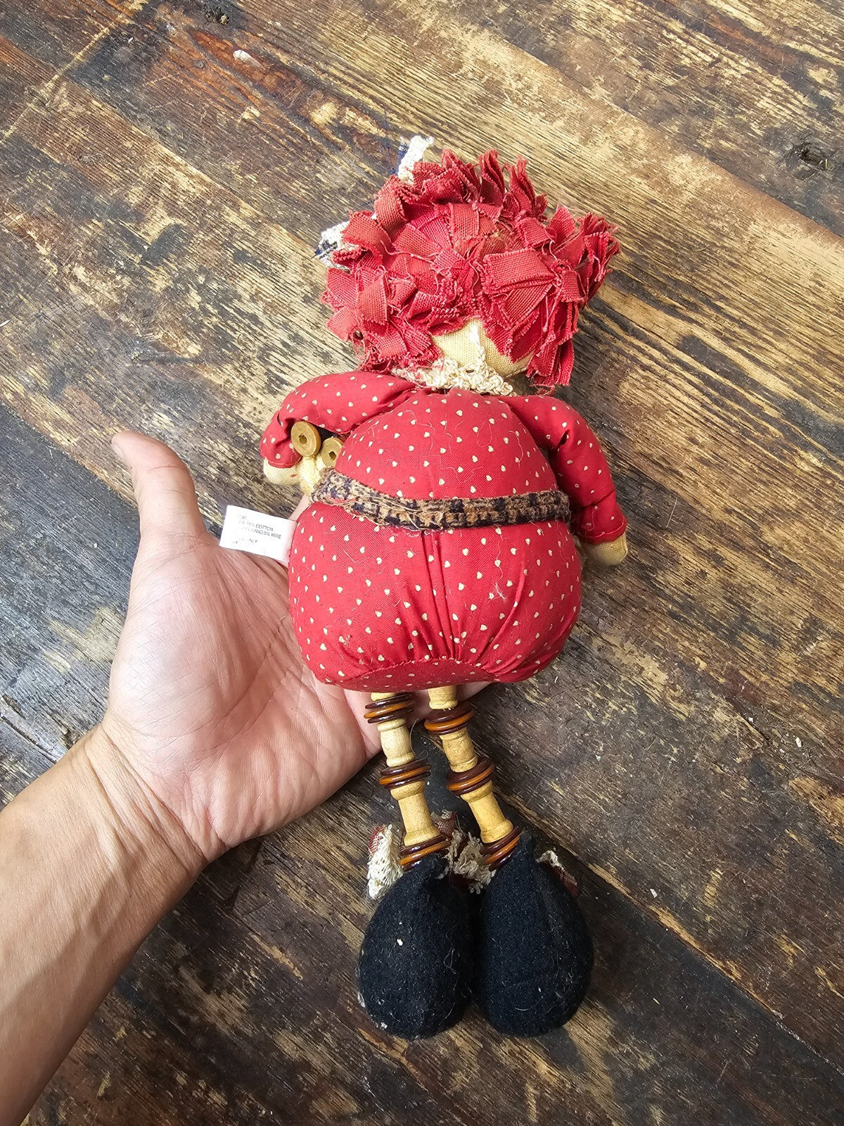 Set of 4 Rustic Shelf Sitters Stuffed Plush Dolls