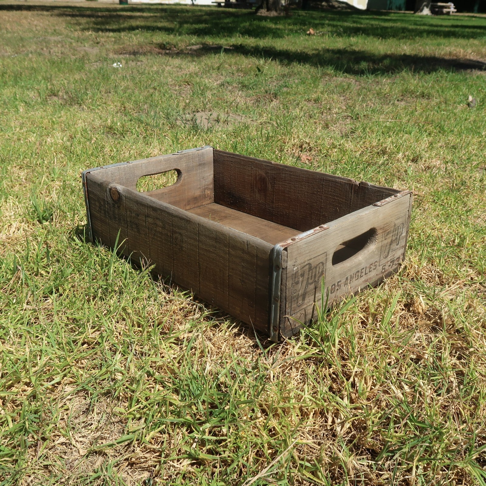 Vintage 7up Fresh Up Wooden Crate Garden Tool Box 1973