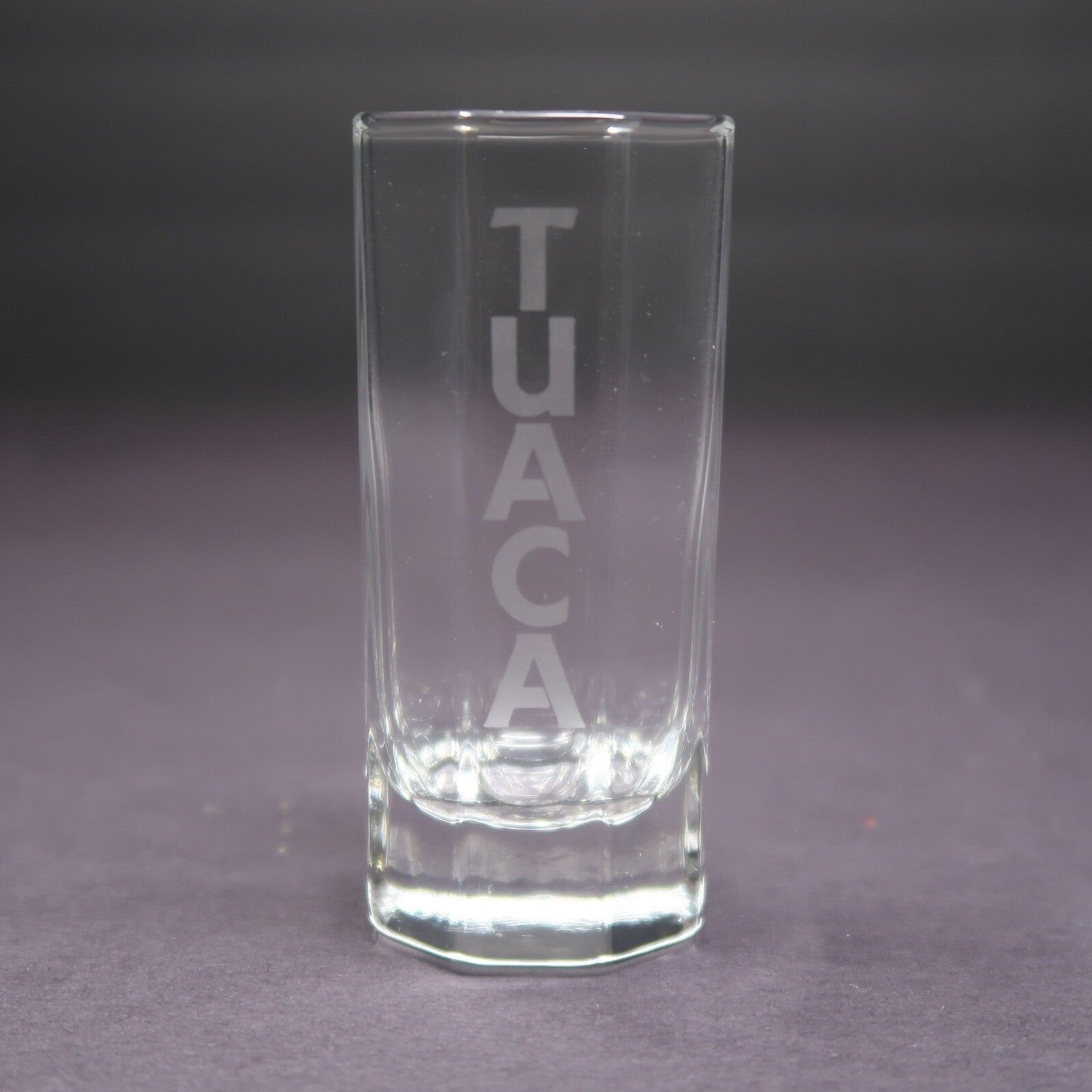 TUACA Liqueur Etched Octagonal Shot Glass H 3.3"