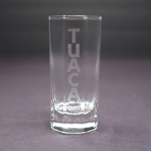 TUACA Liqueur Etched Octagonal Shot Glass H 3.3"