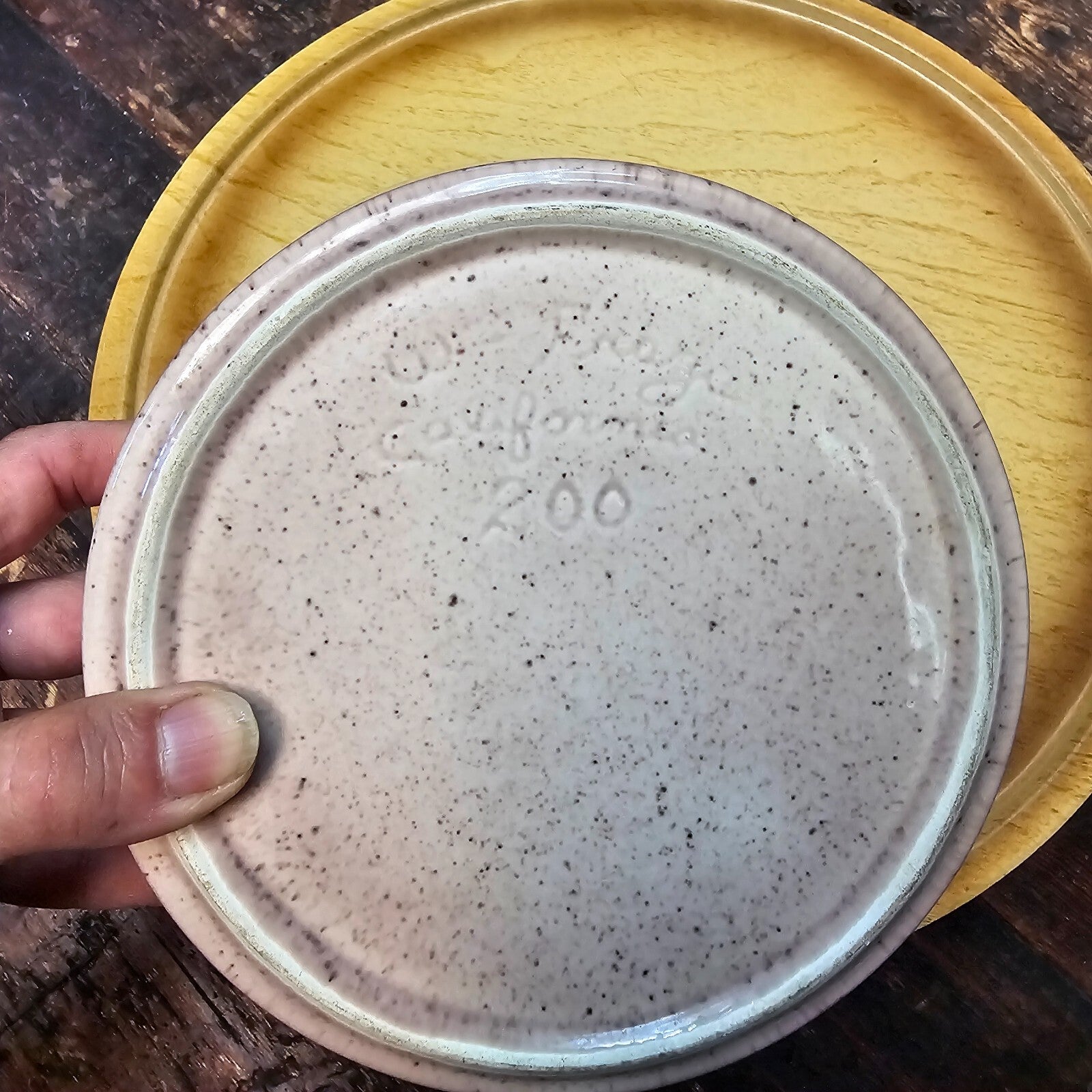 William Frazier California Pottery Covered Dish Relish Tray With Lazy Susan 70's