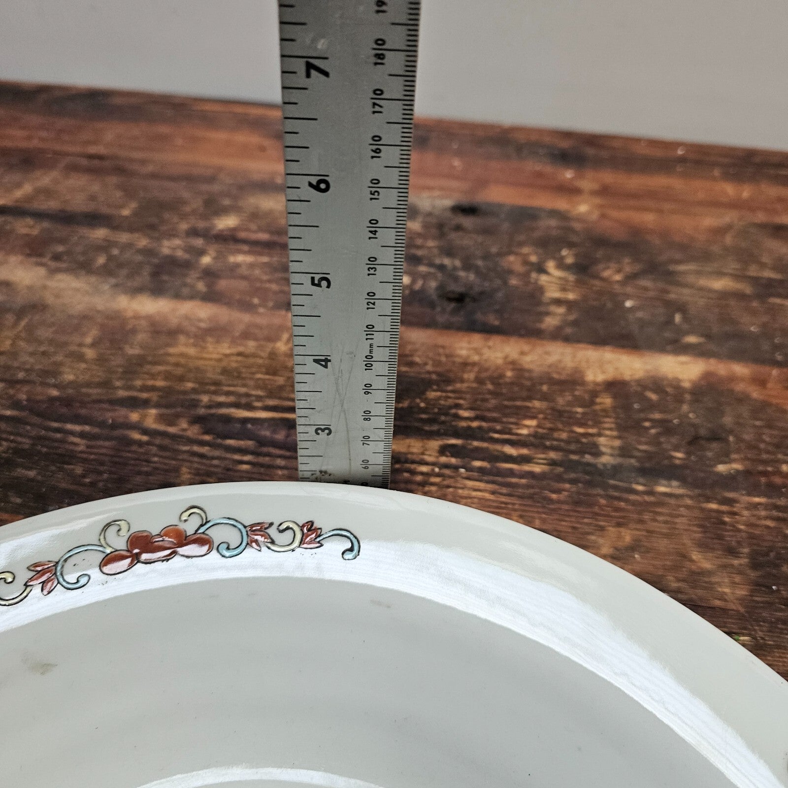 Antique Chinese Ceramic Planter Saucer Blanc de China Marked JIAQUING 14" Dia