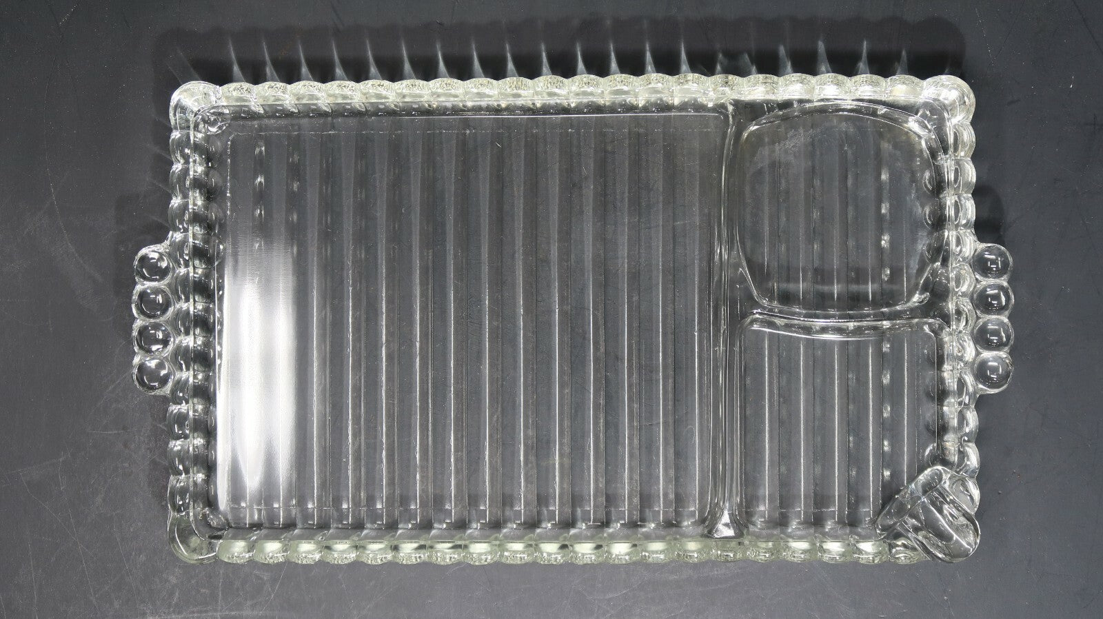 Vintage Hazel Atlas Orchard Crystal Snack Set (Cup & Plate)