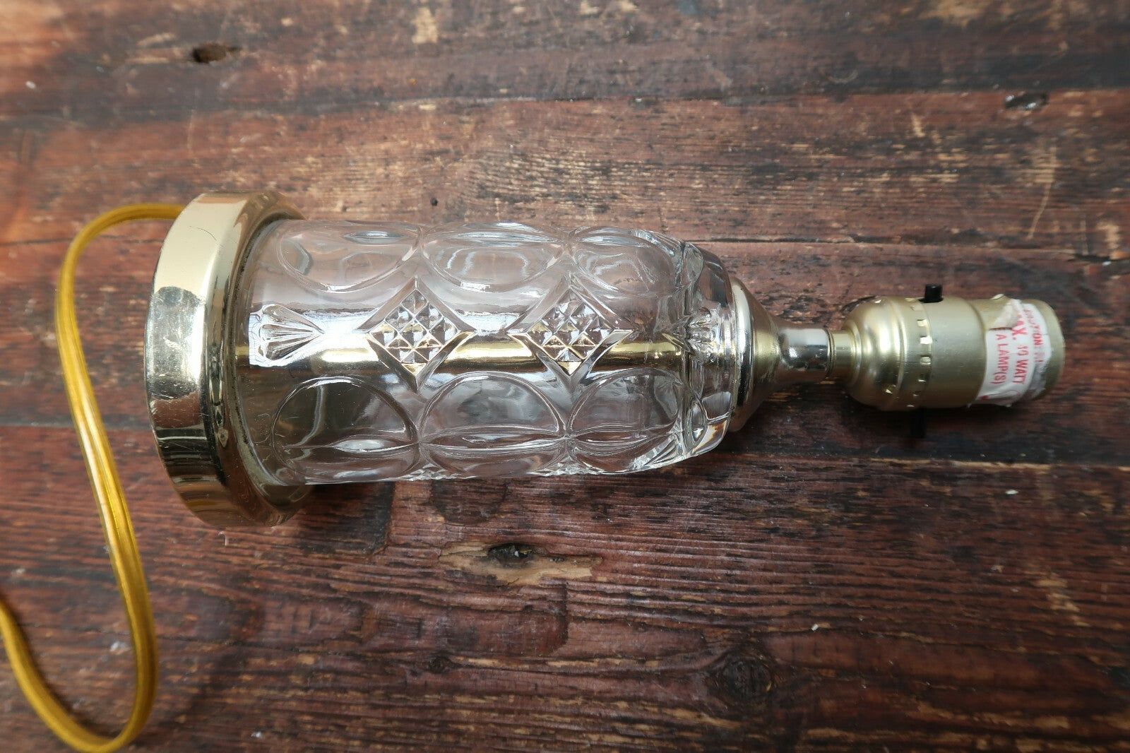 Excelsior Small Glass Boudoir Table Lamp 4" x 4" x H 10"