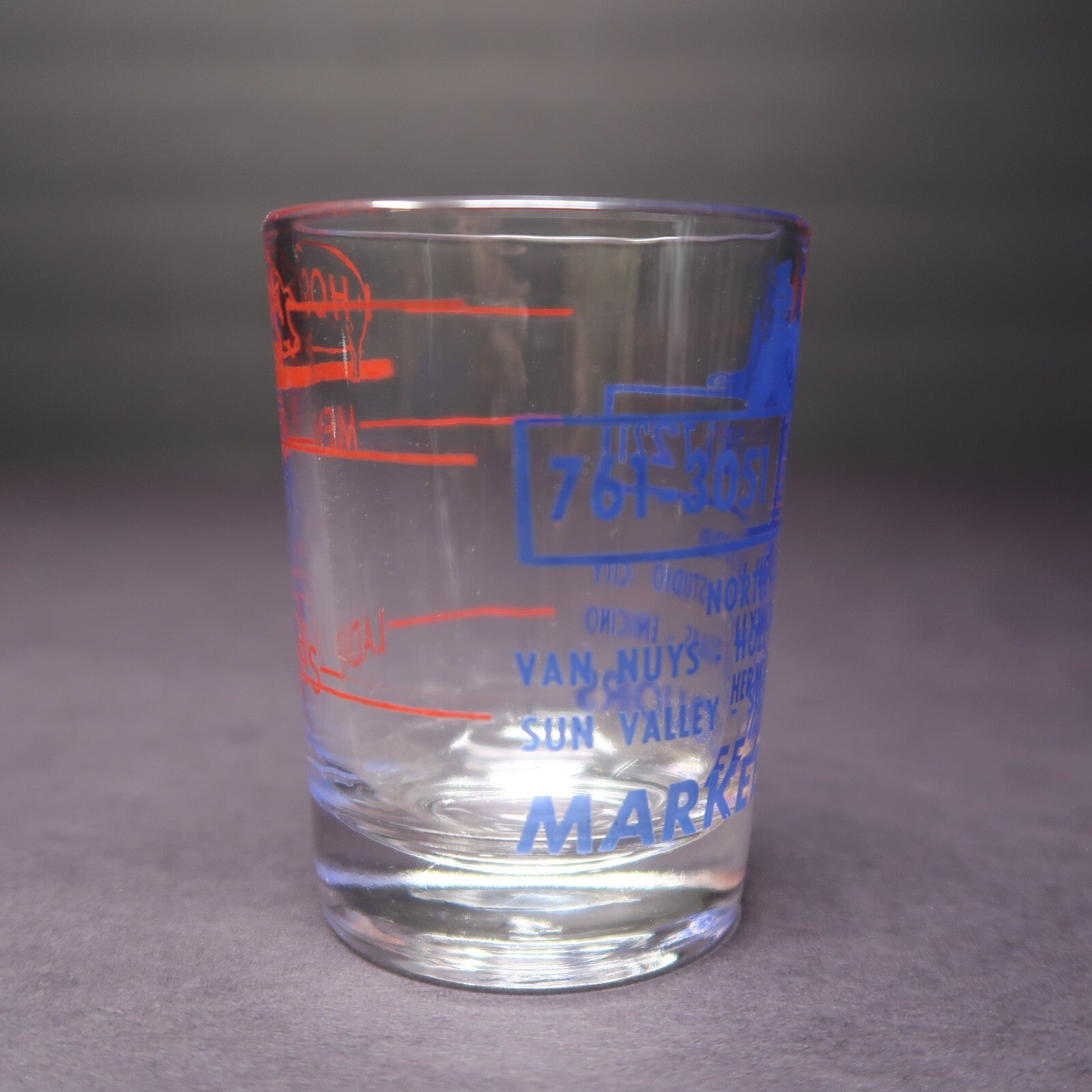 Markee Liquors North Hollywood, CA  Federal Glass Shot Glass H 3"
