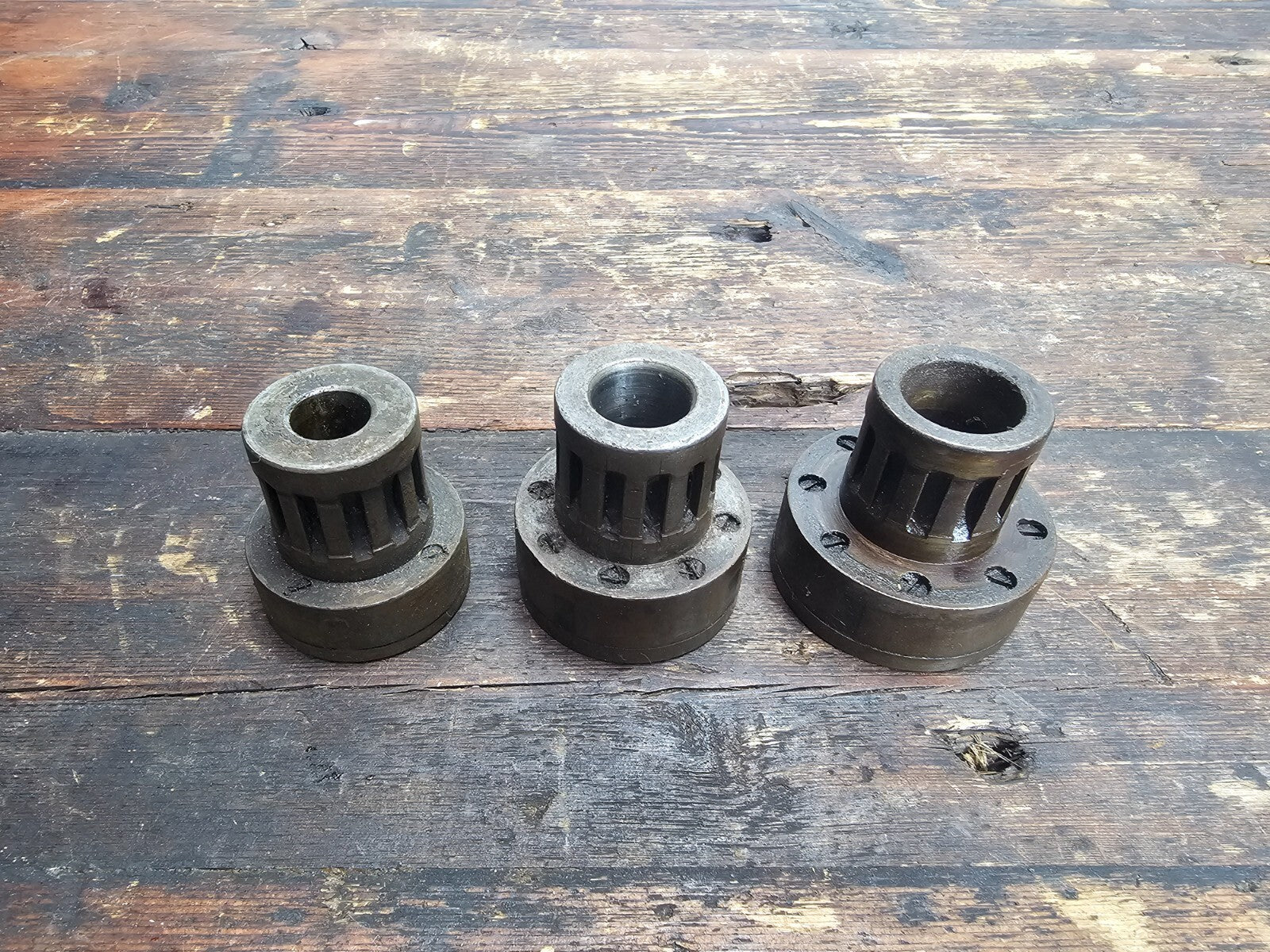 Toledo Pipe Threading Machine Co. with 3 Dies 3/4, 1/2, 3/8" Vintage