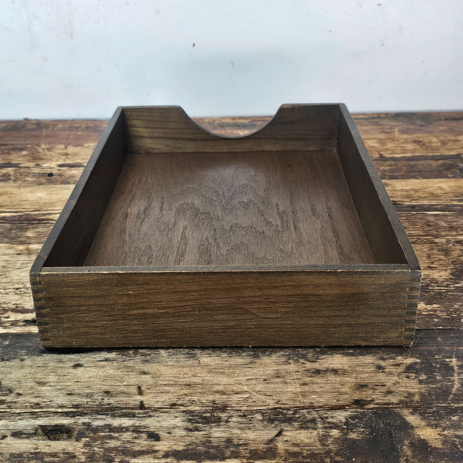 Vintage Hedges Files "The Line" No. 1722 Oak Wood Paper Tray