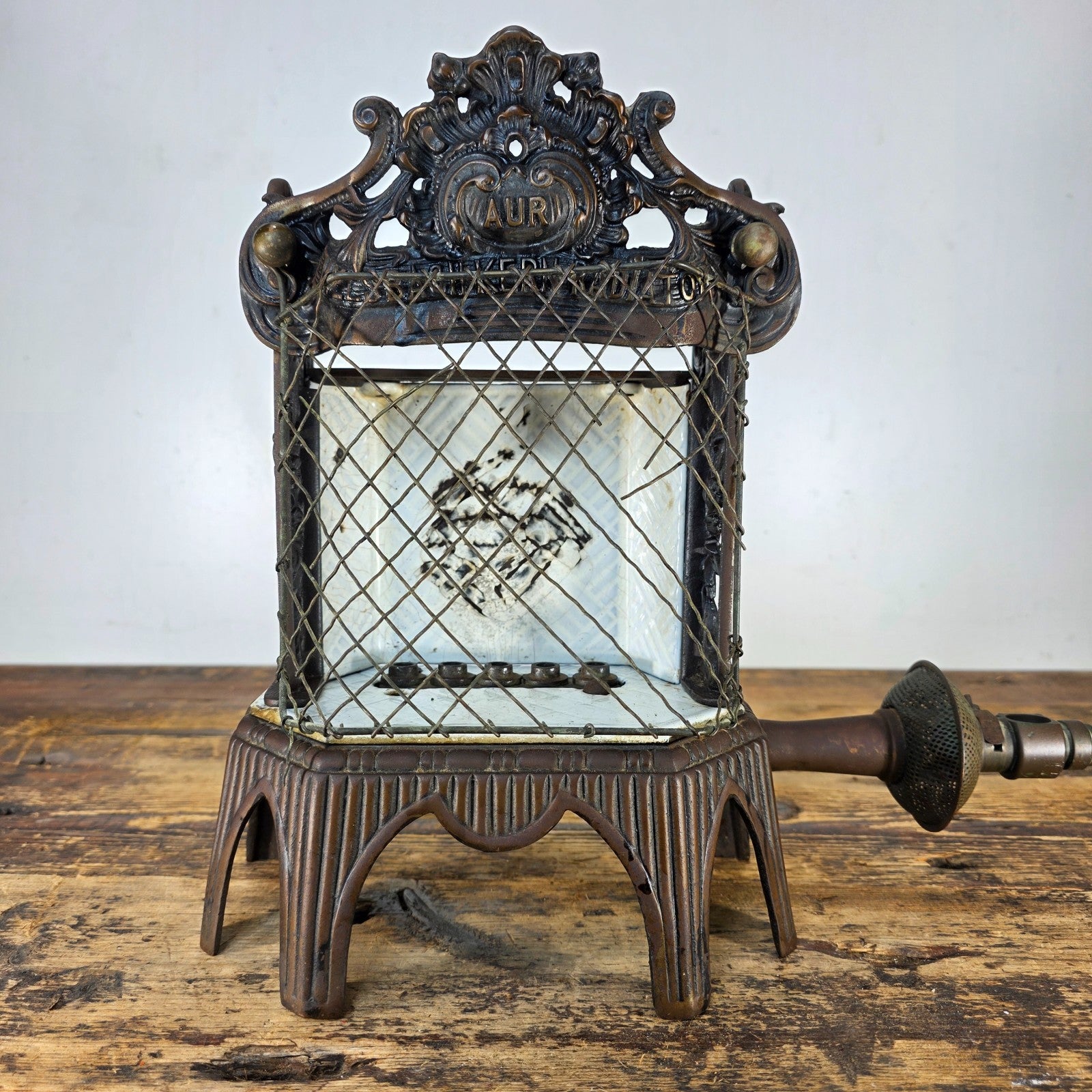 Antique Welsbach "Kern Radiator" Ornate Cast Iron Gas Heater (c.1895–1915)