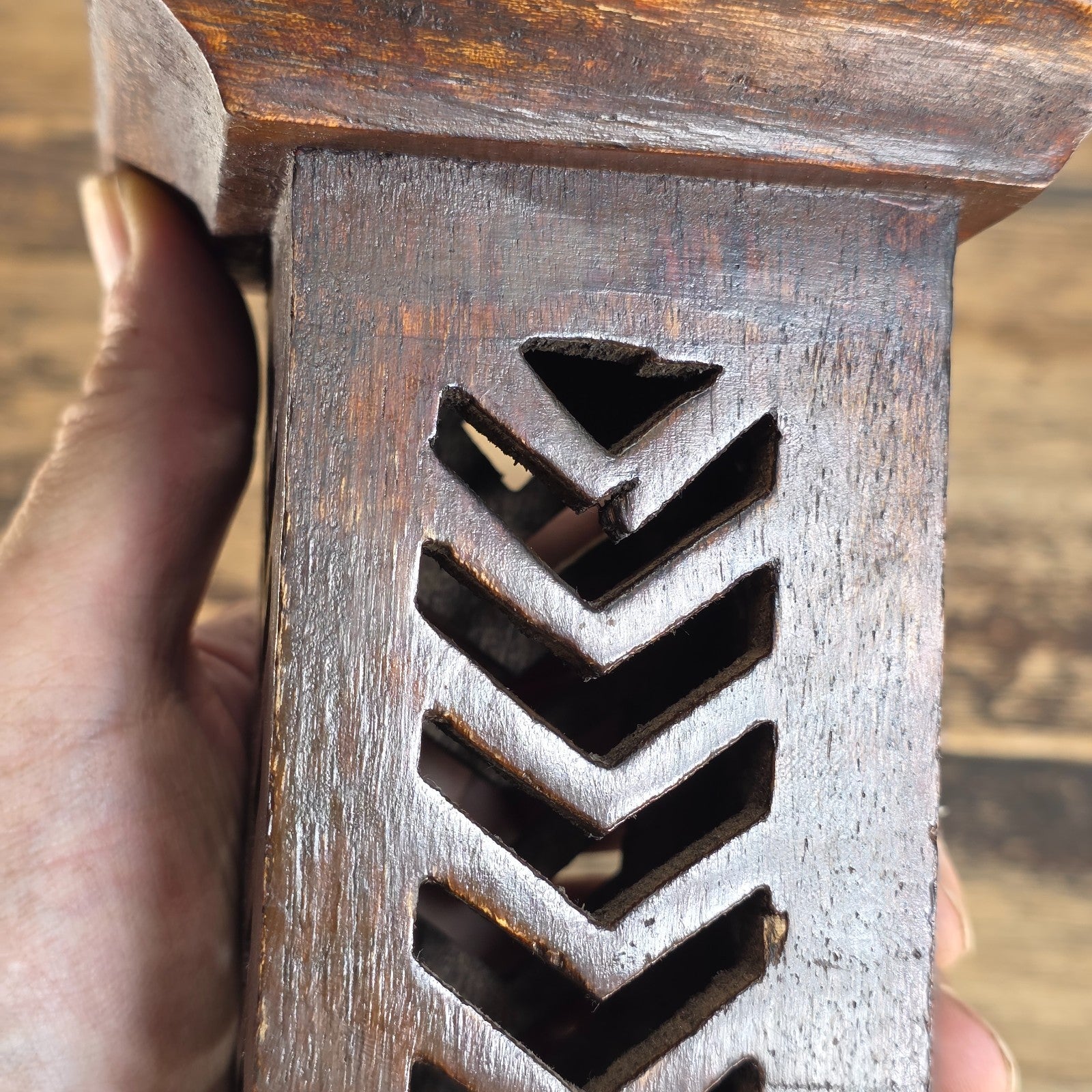 Handcrafted in India | Rustic Wooden Candle Holder